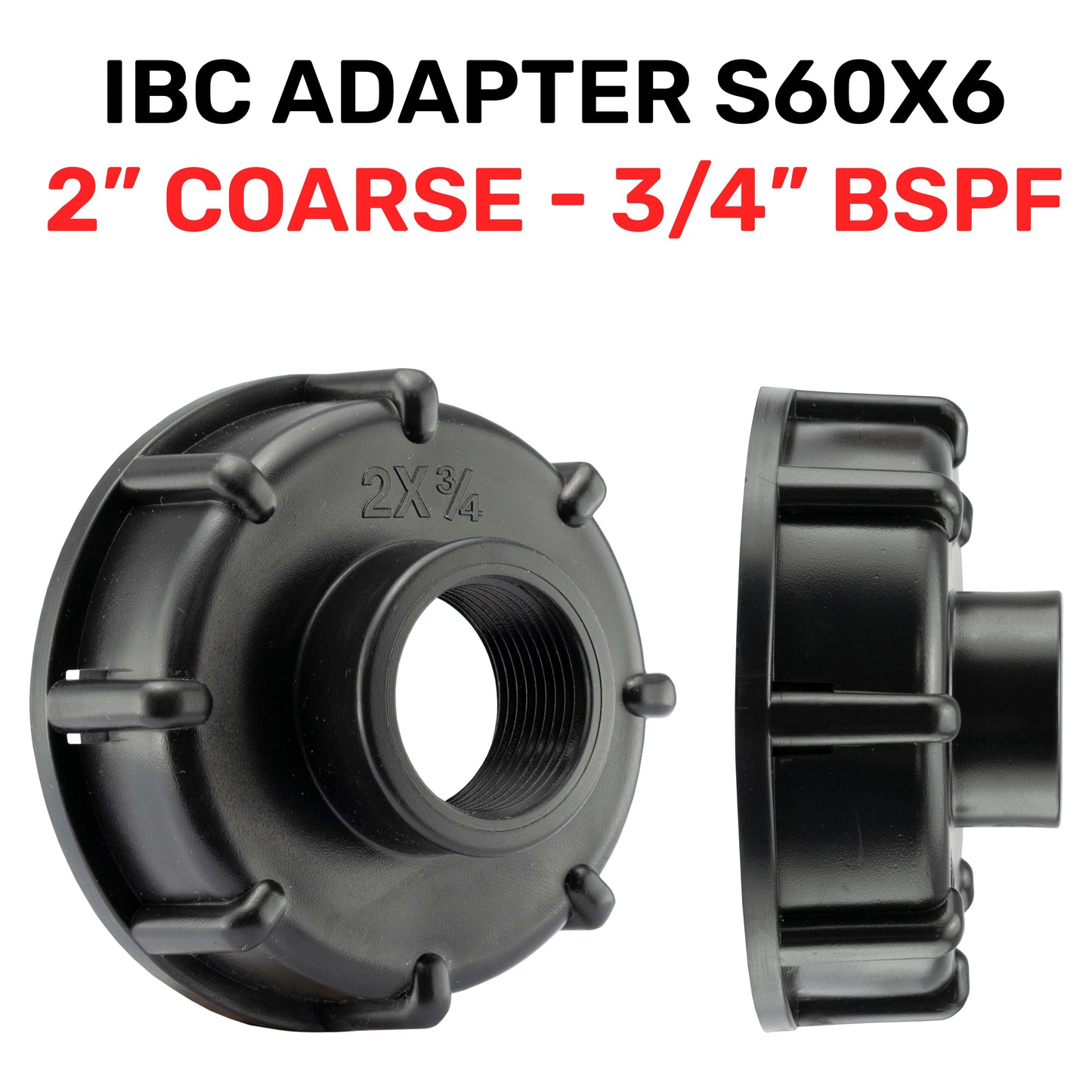 S60X6 IBC Adapter Cap with 3/4" BSP Female Thread