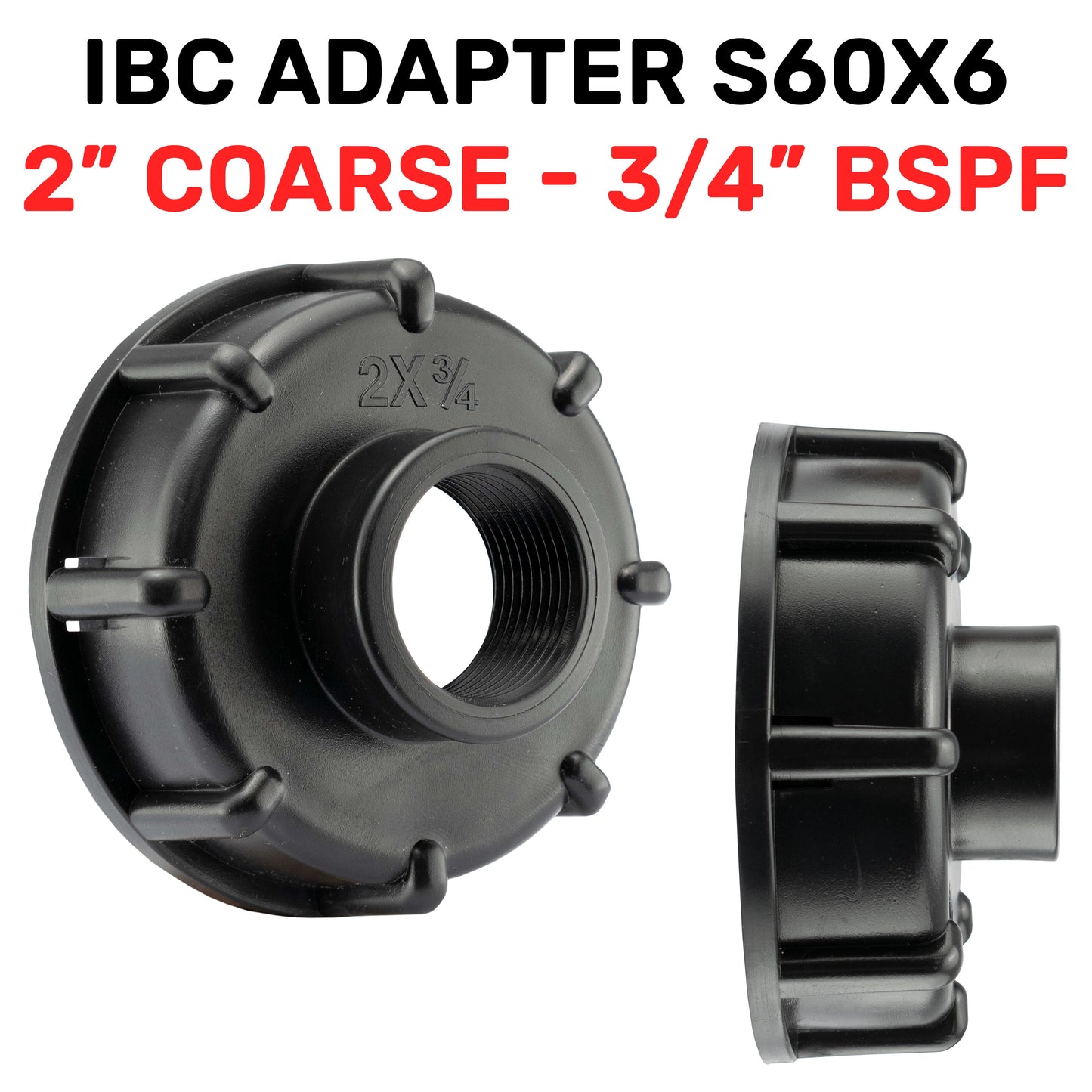 S60X6 IBC Adapter Cap with 3/4" BSP Female Thread