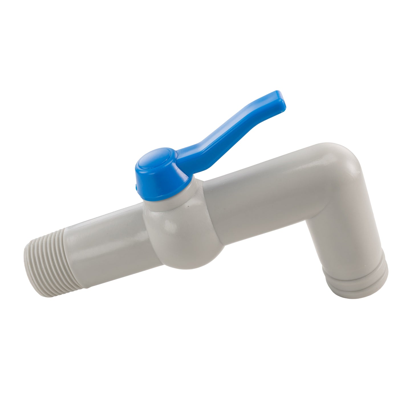 90 Degree PP Barbed Lever Tap, 1/2" BSP