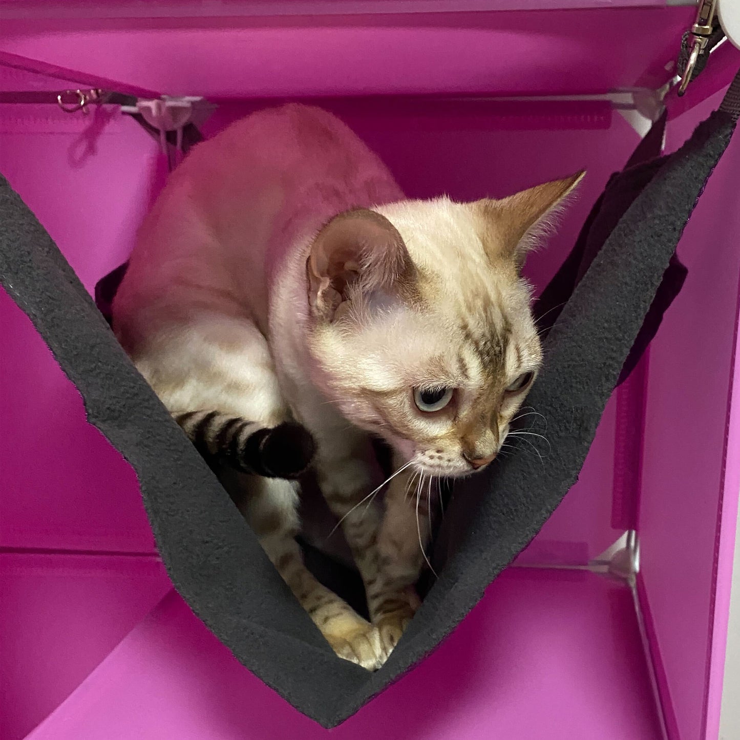 Pink Kitty Cubby Cat Cube Buildable Play Tower, Large