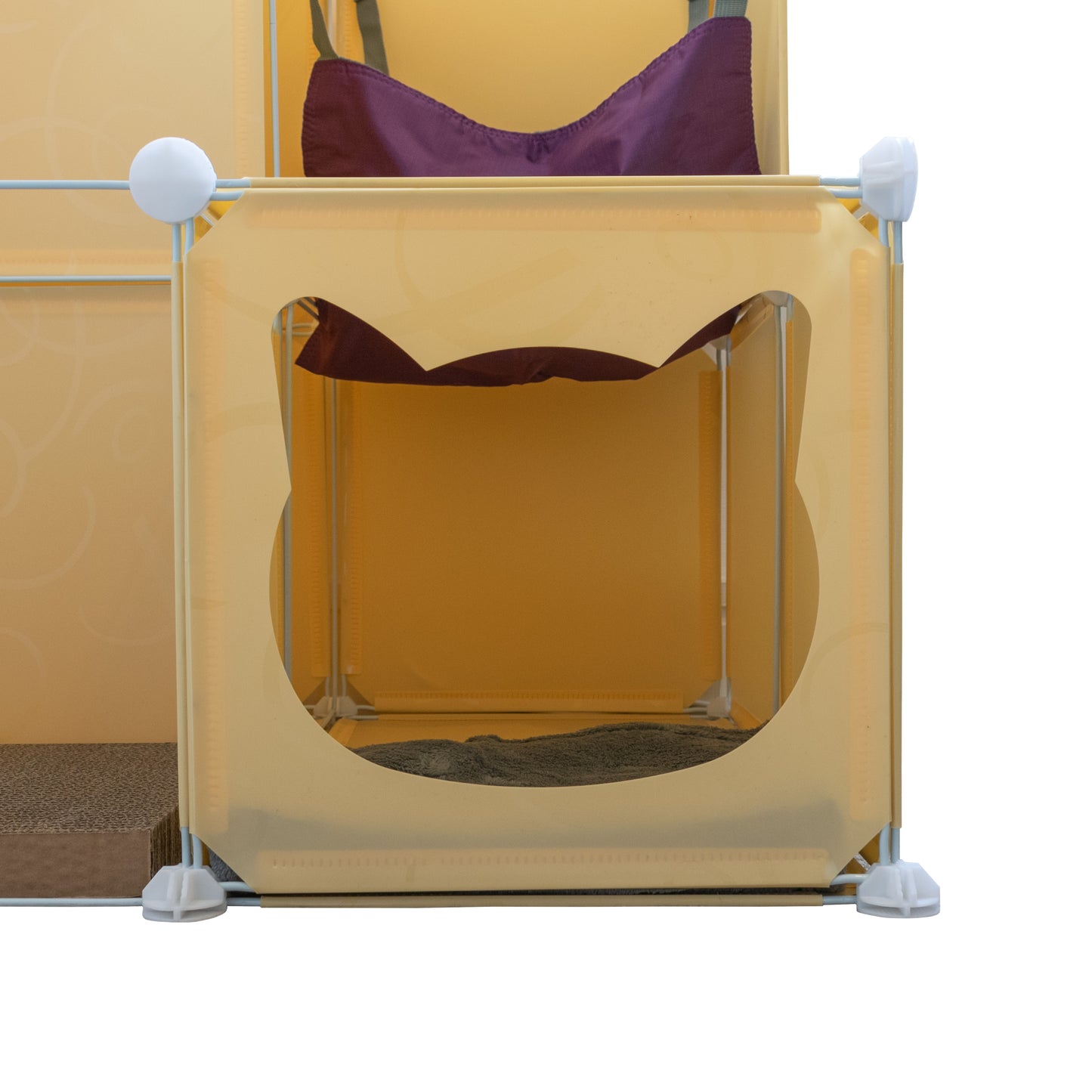 Cream Kitty Cubby Cat Cube Buildable Play Tower, Medium
