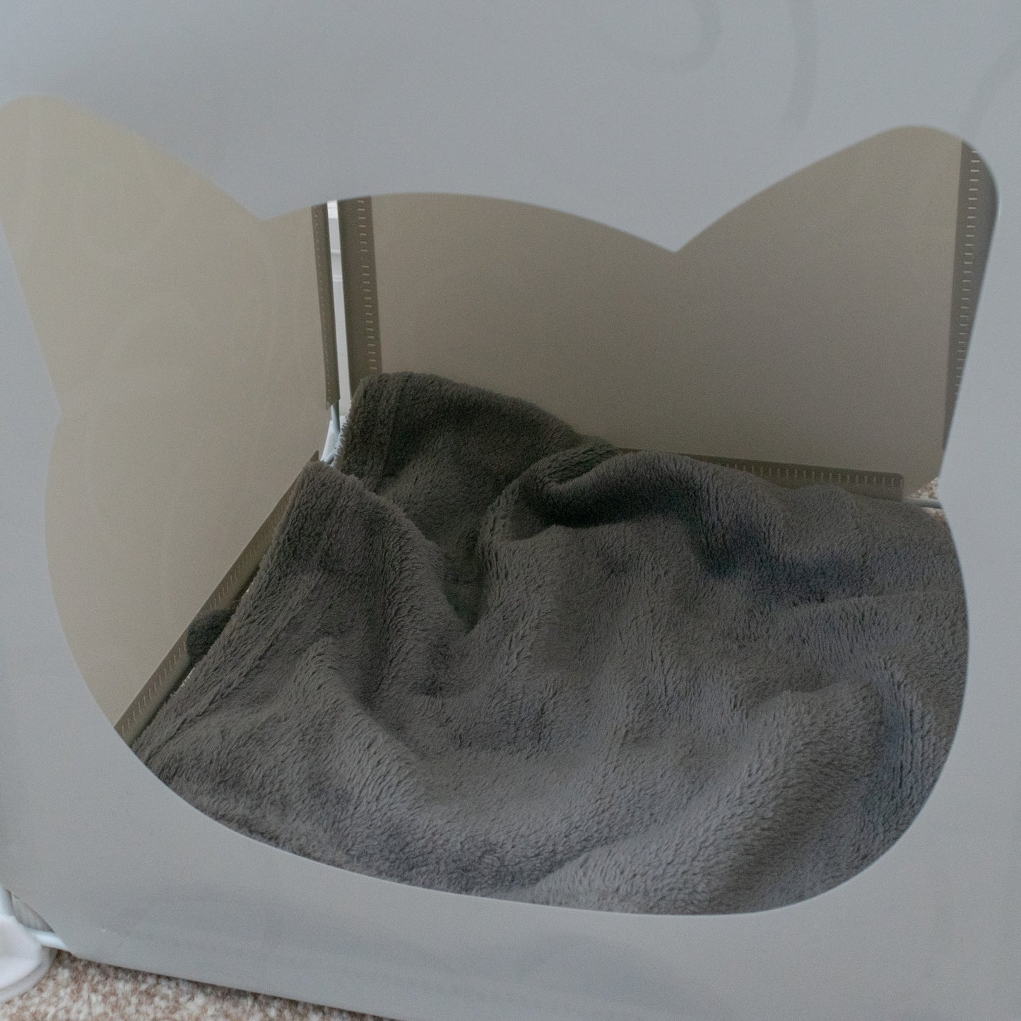 Grey Kitty Cubby Cat Tower Play House, Small