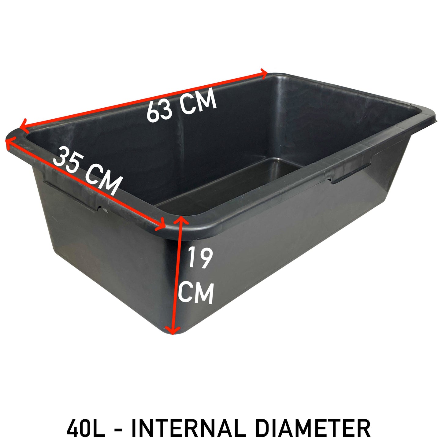 Small Dog Pet Bath with Drain Valve, 40 Litres