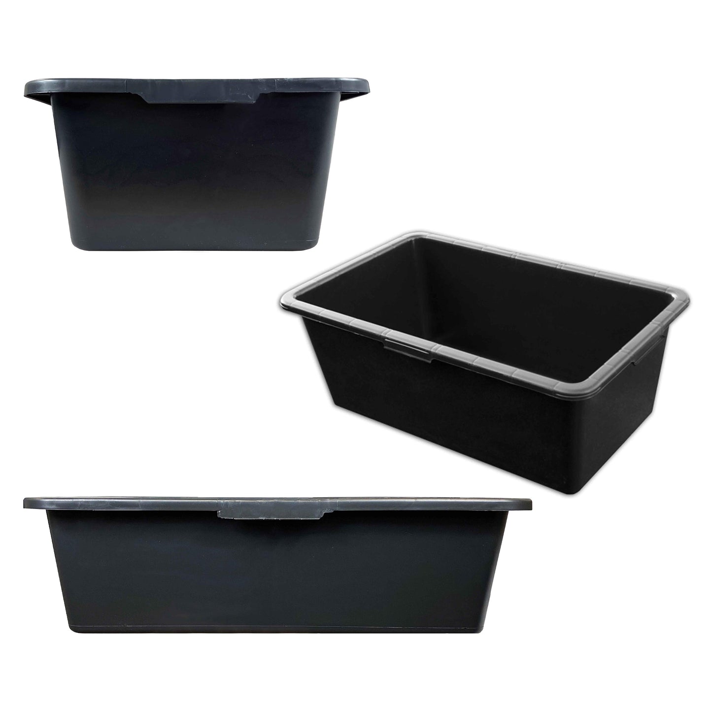 Black Rectangle Mixing Container Tub, 40 Litres