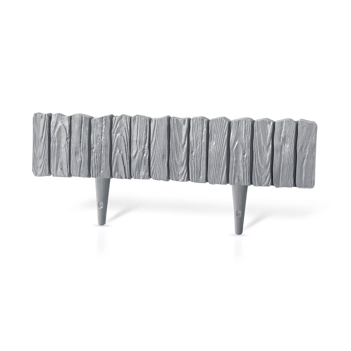 Grey Wood Texture Palisade Lawn Edging, 2.32m