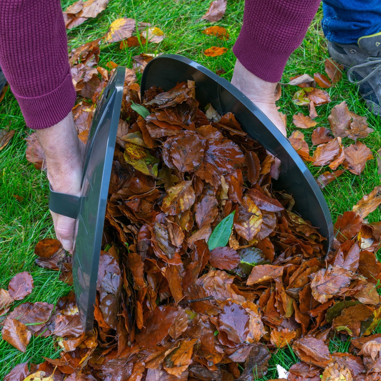 Garden Cleaning Leaf Grabbers, Grey