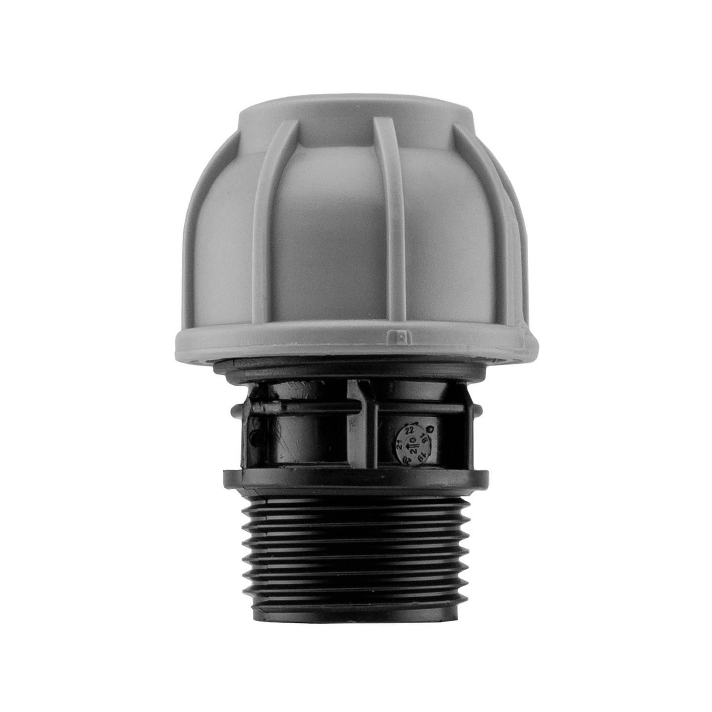 MDPE Straight Connector Coupling, 25mm - 1/2" BSPM