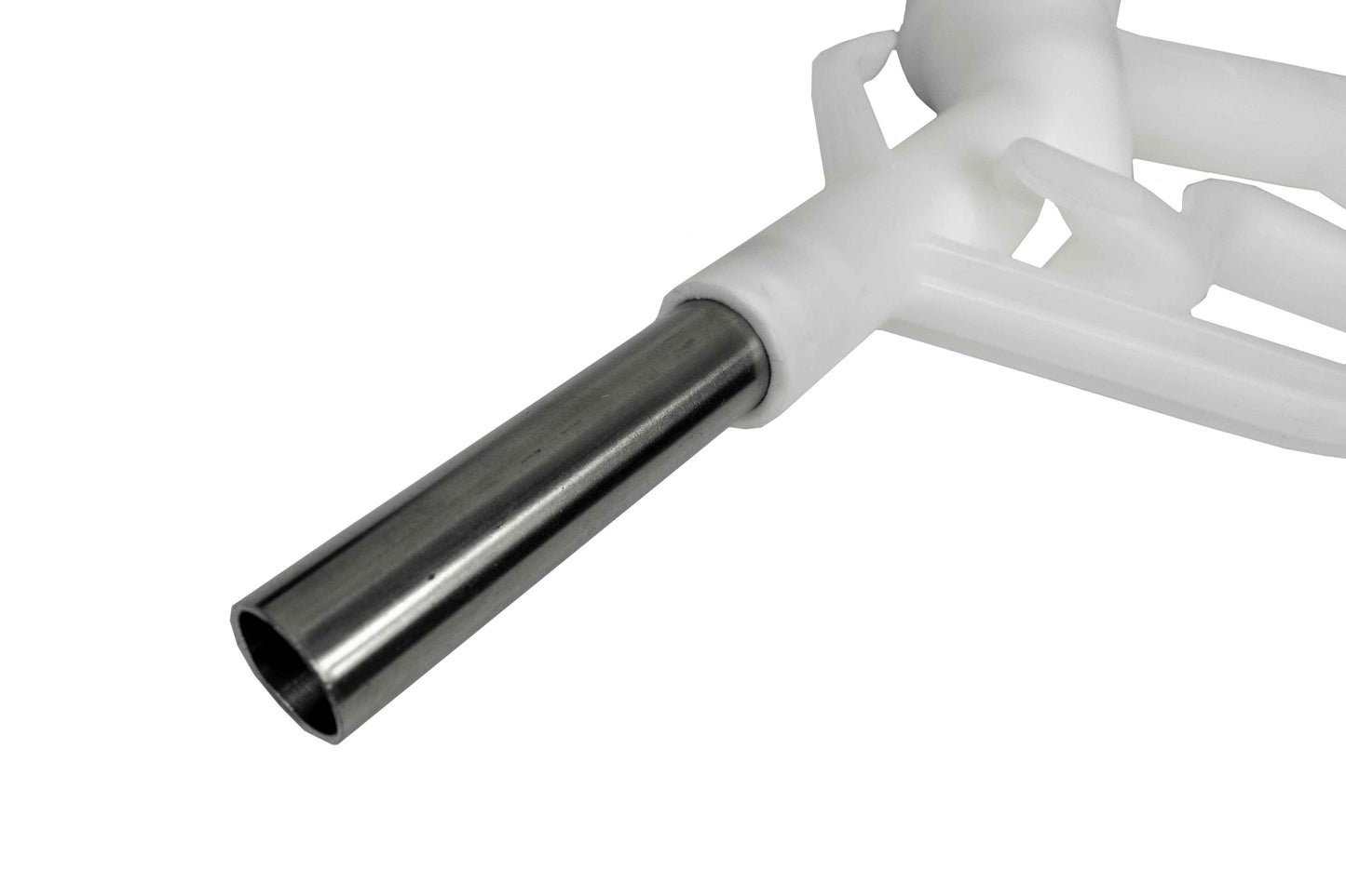 White Ad-Blue & Fuel Dispensing Nozzle for 1" Hose with Metal Tip