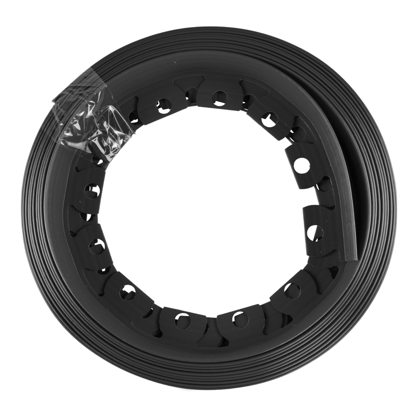 Black Curved Lawn Edging Set with Pegs, 40mm Height