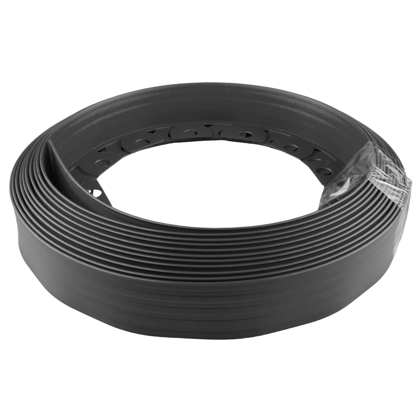 Black Curved Lawn Edging Set with Pegs, 40mm Height