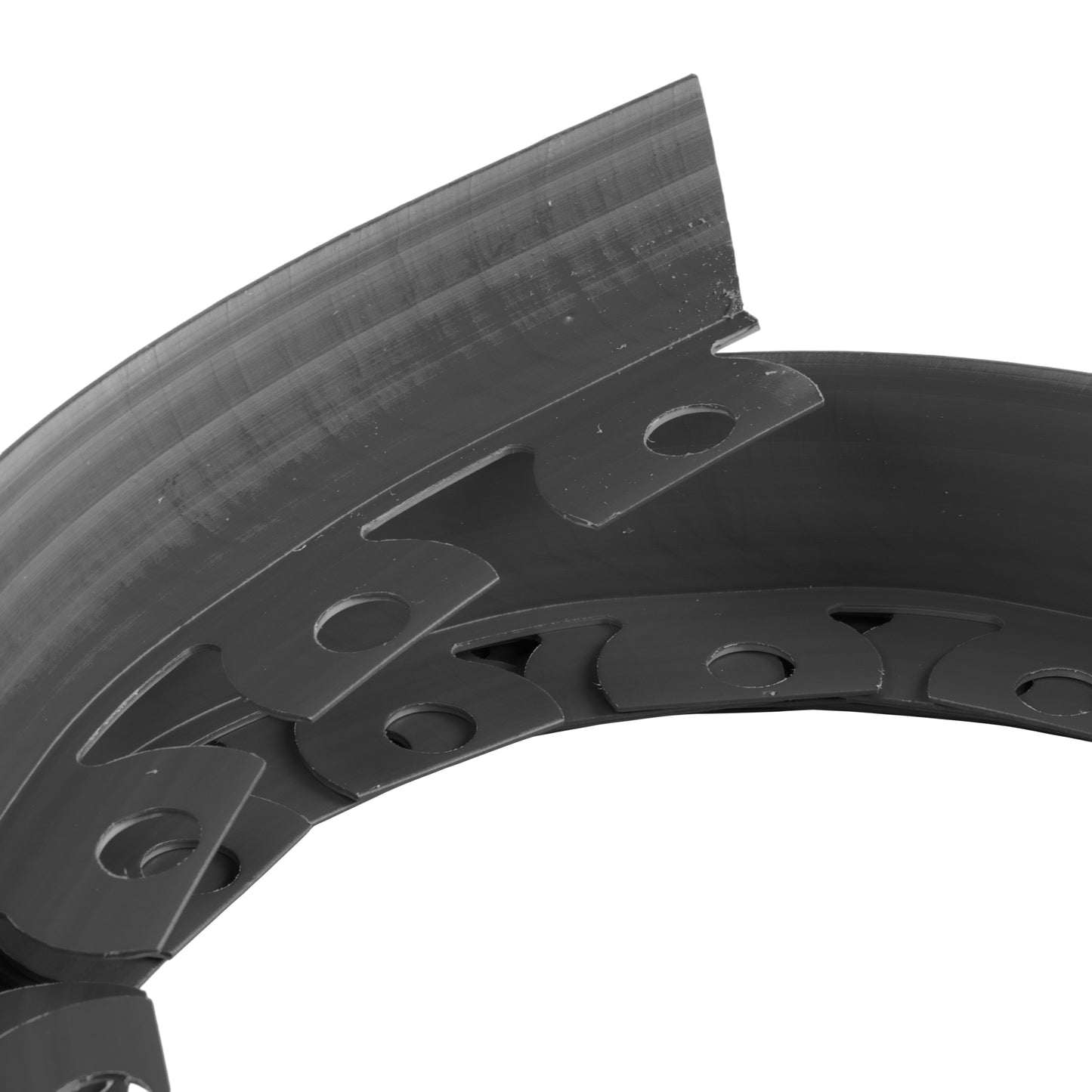Black Curved Lawn Edging Set with Pegs, 40mm Height