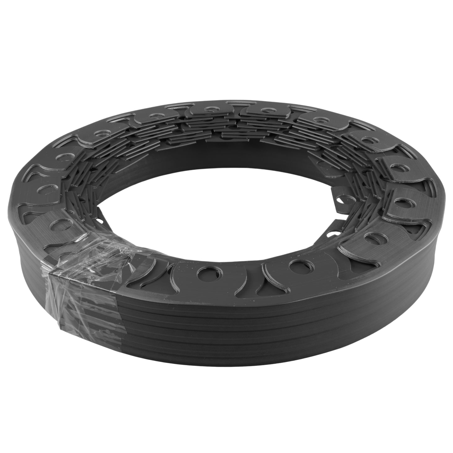 Black Curved Lawn Edging Set with Pegs, 40mm Height