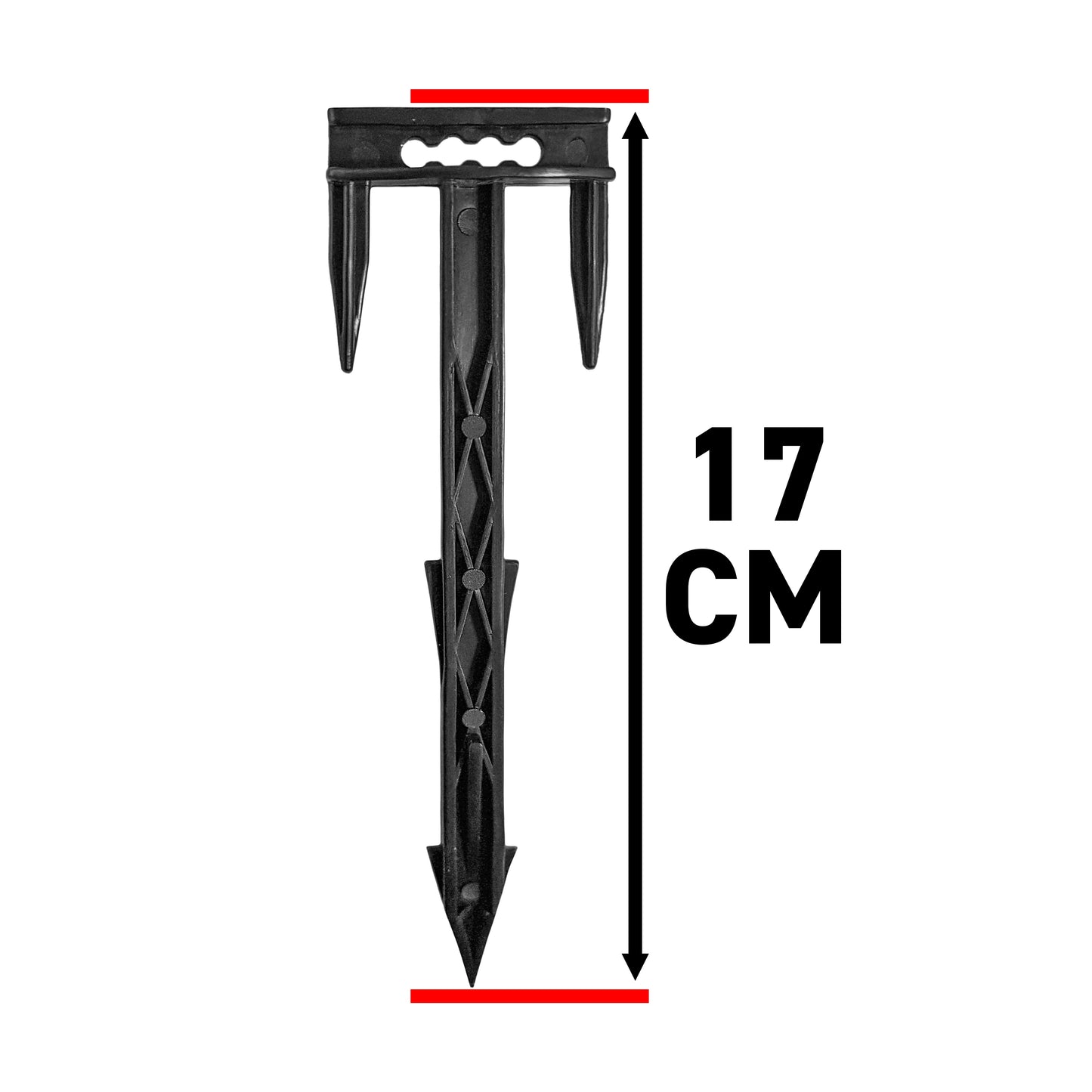 17cm Plastic T Pegs for Secure Fabric Fixing