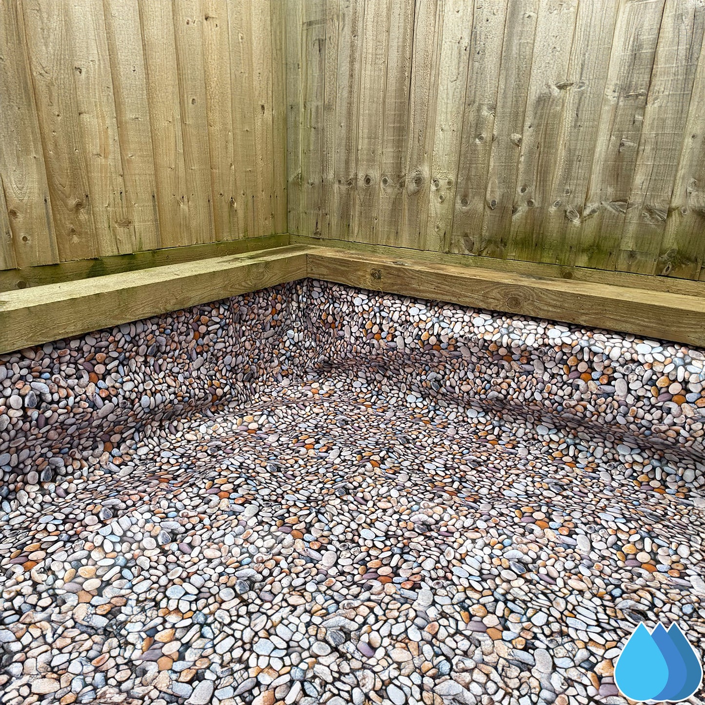 1m x 1m Pebble Pattern Pond Liner, XL-Grade 280 GSM