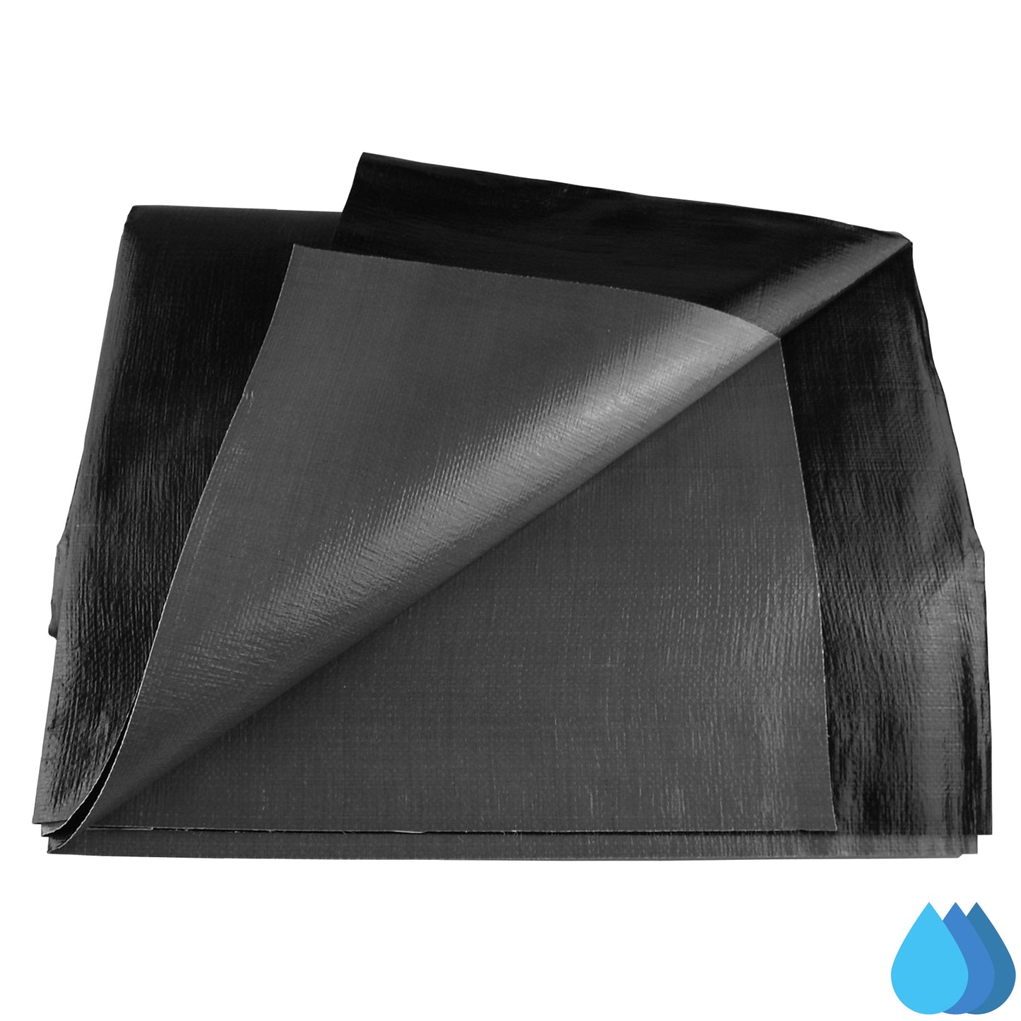 1m x 1m Black Pond Liner, L-Grade 200 GSM