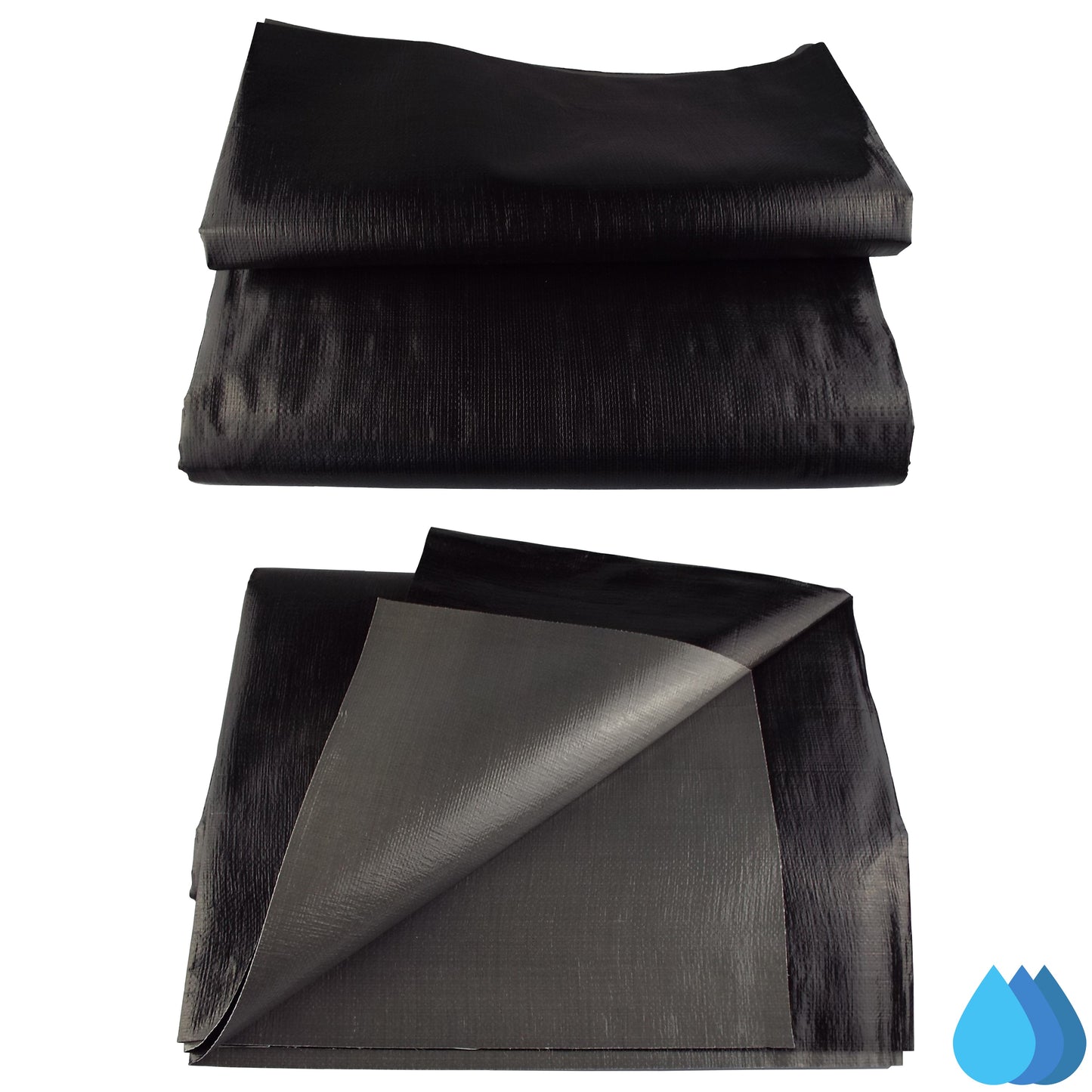 1m x 1m Black Pond Liner, L-Grade 200 GSM