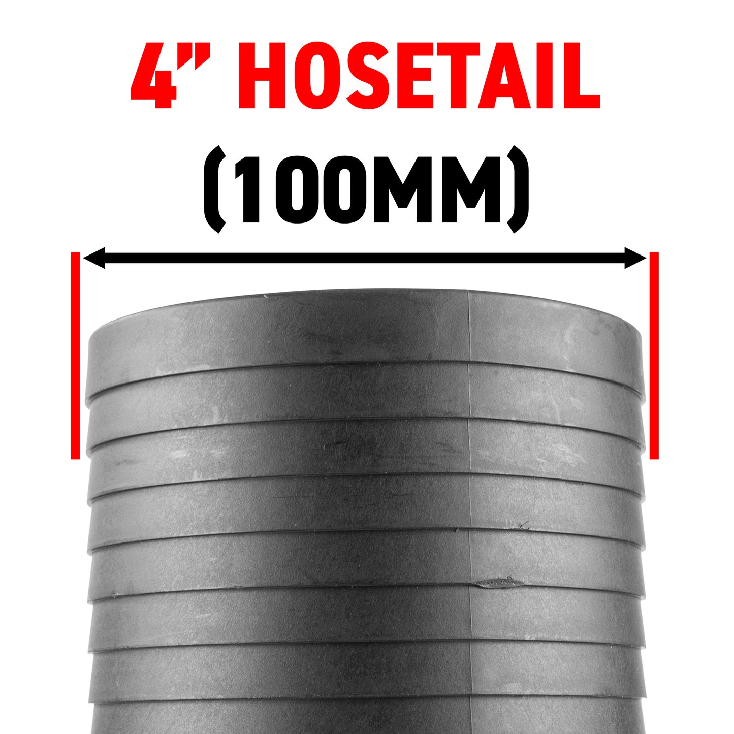 100mm Barbed Adapter with 4" BSP Male Thread
