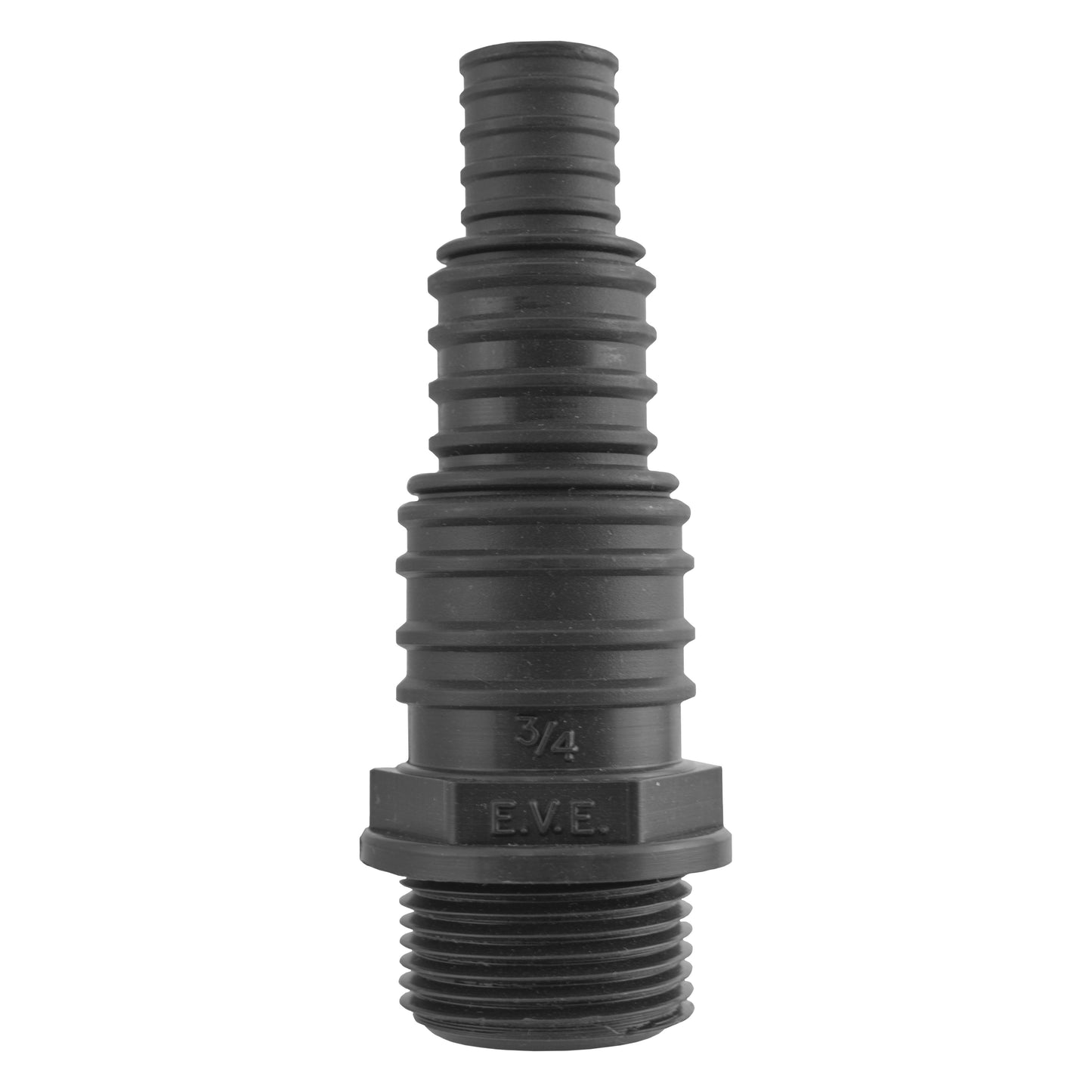 Stepped Barbed Connector for 13mm/ 20mm/ 25mm Hose, 3/4" BSPM