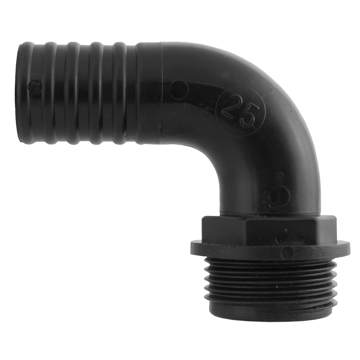 25mm Barbed Elbow with 1" BSP Male Thread