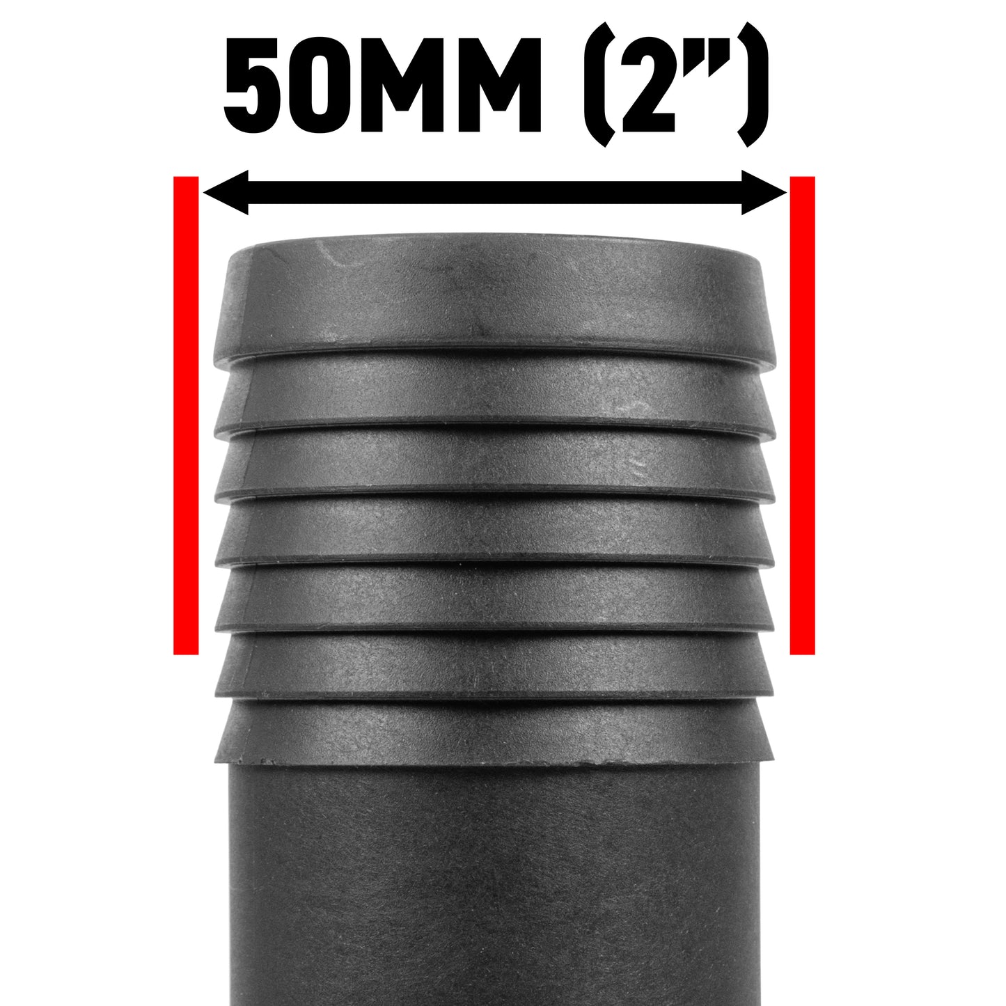 50mm Barbed Adapter with 2" BSP Male Thread