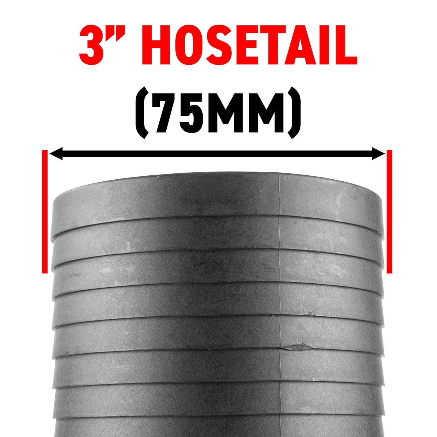 75mm Barbed Adapter with 3" BSP Male Thread