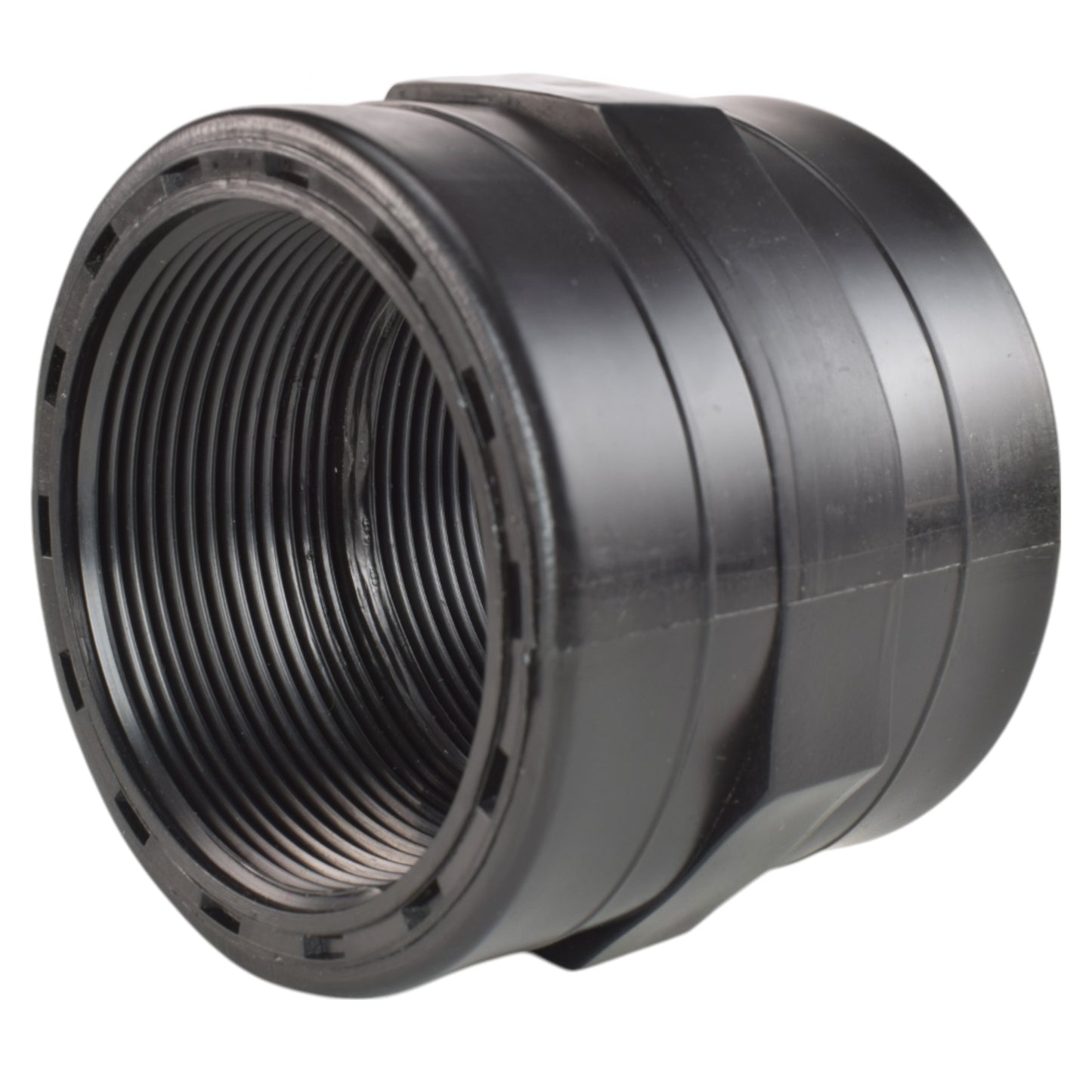 Polypropylene Straight Inline Socket Connector, 2"
