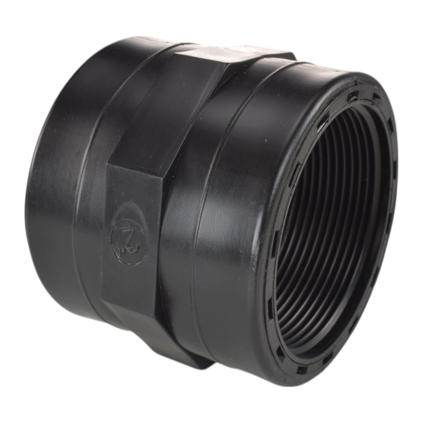Polypropylene Straight Inline Socket Connector, 2"