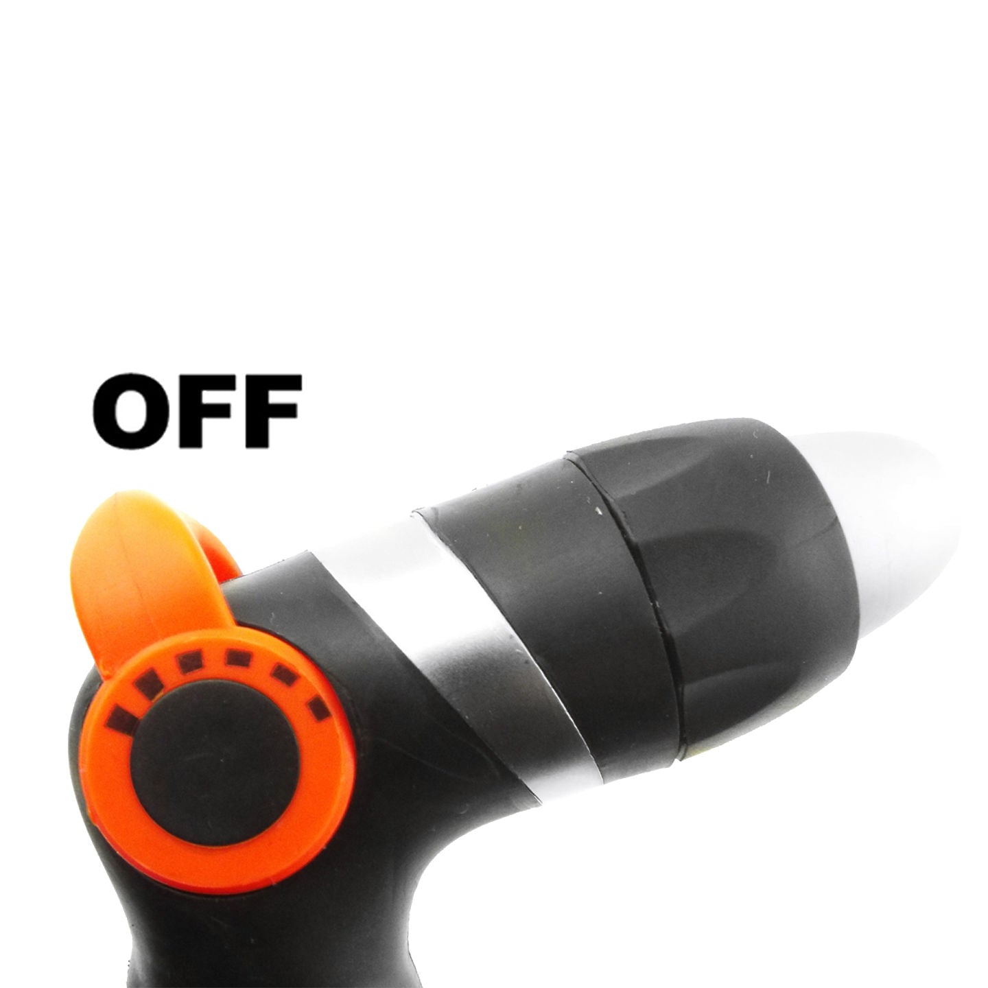 Black & Orange Adjustable Flow Metal Water Sprayer