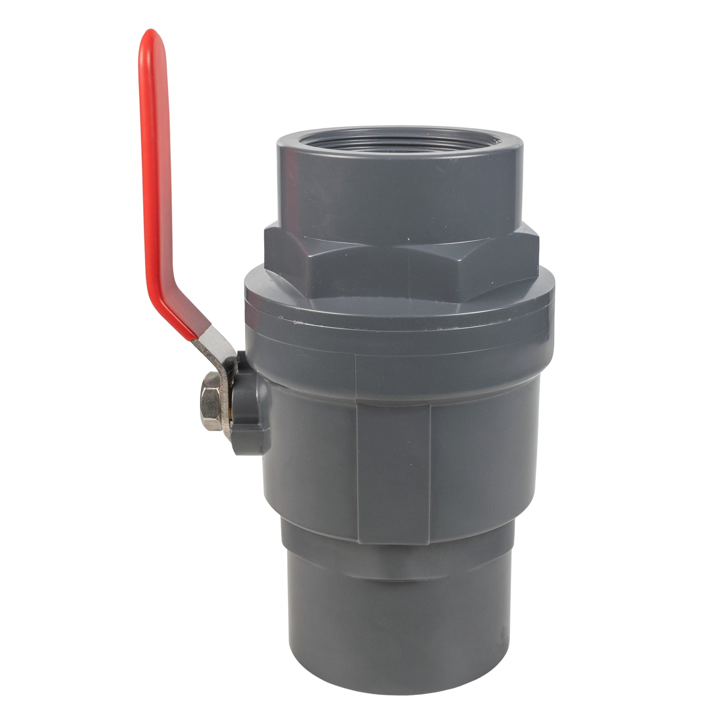 Polypropylene Lever Valve with Stainless Steel Ball, 1.5"