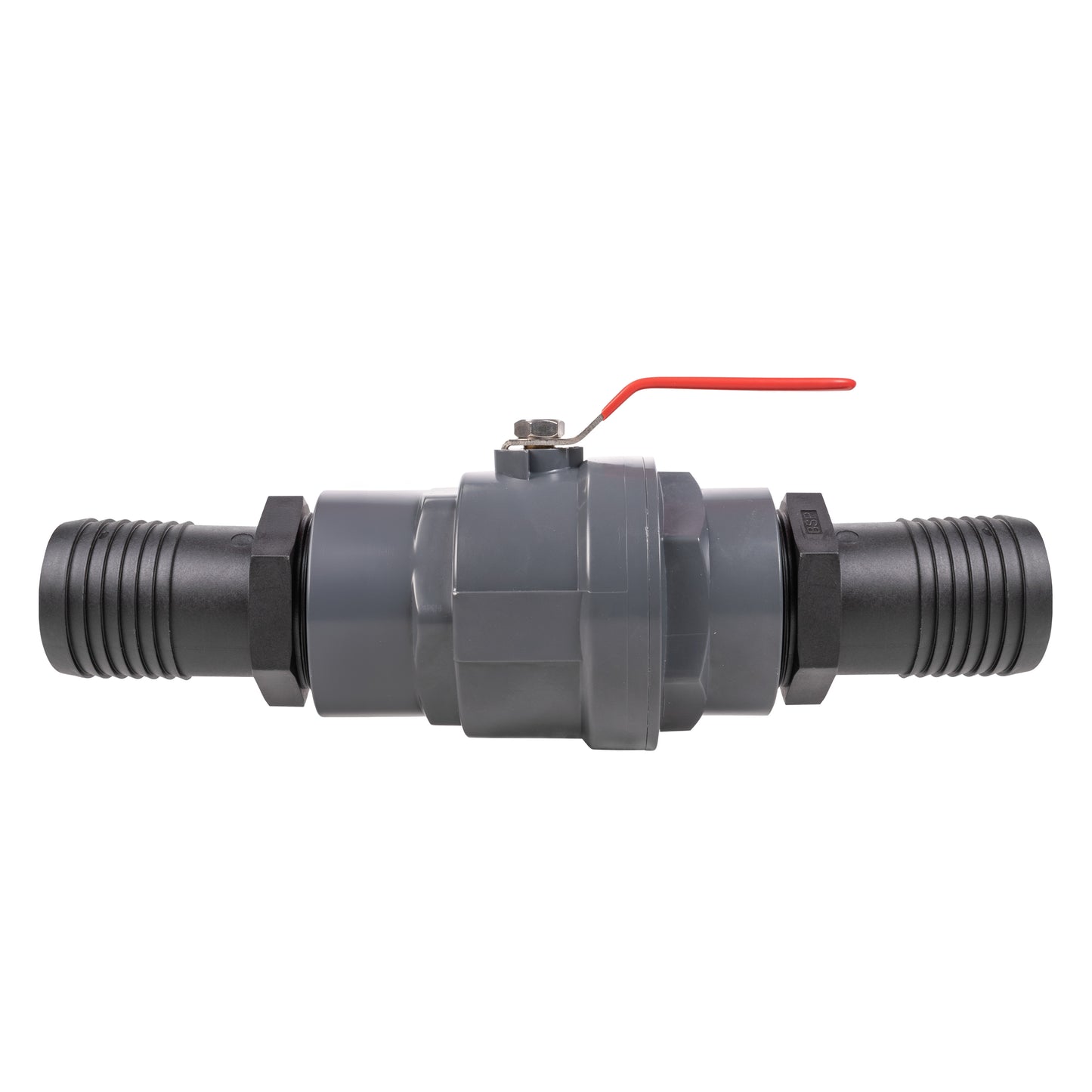 Stainless Steel Ball PP Valve & Barbed Outlet, 3"