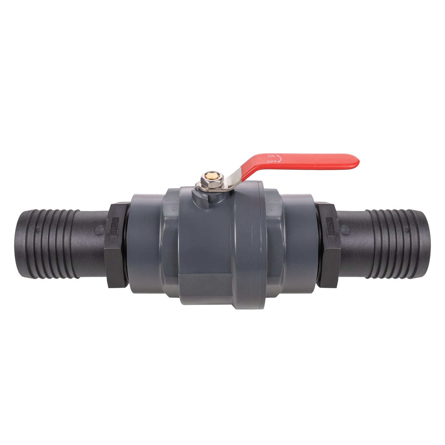Stainless Steel Ball PP Valve & Barbed Outlet, 3"