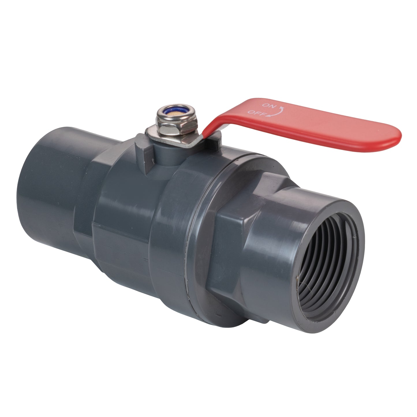 Stainless Steel Ball PP Valve & Barbed Outlet, 3/4"