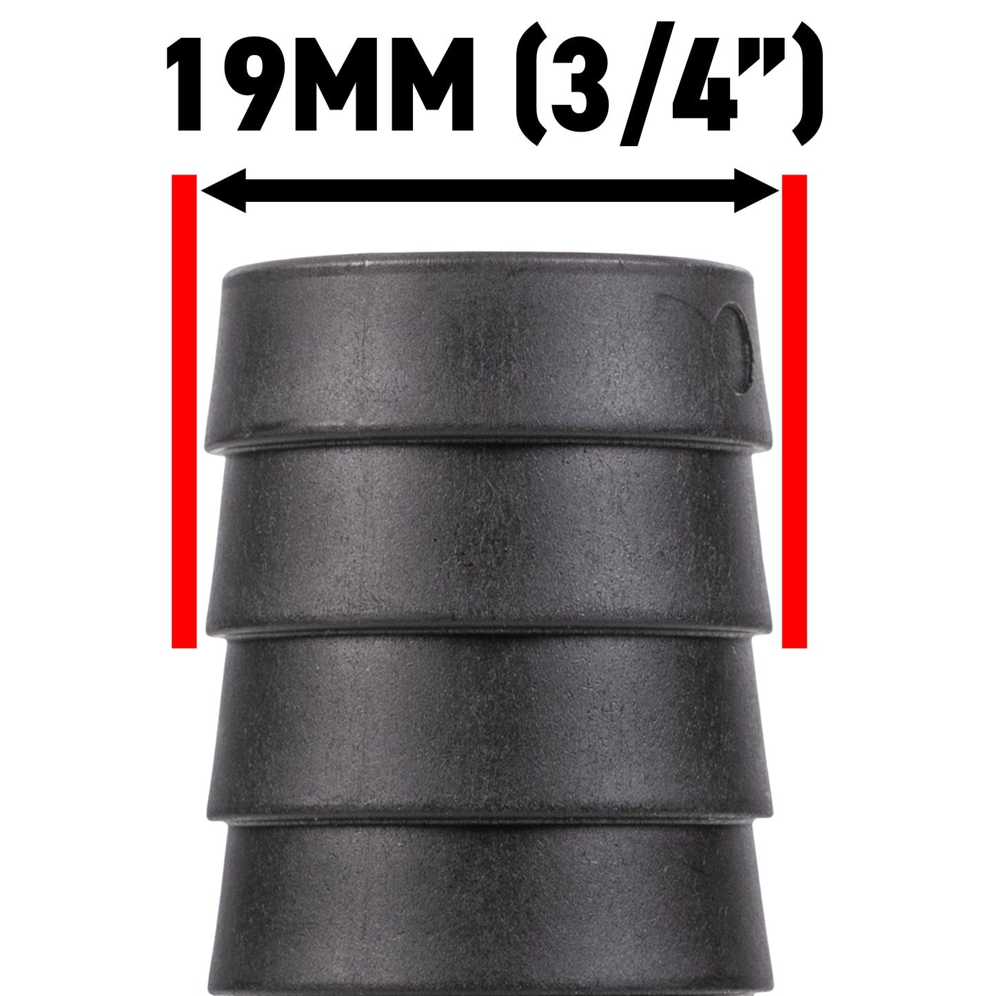 Stainless Steel Ball PP Valve & Barbed Outlet, 3/4"