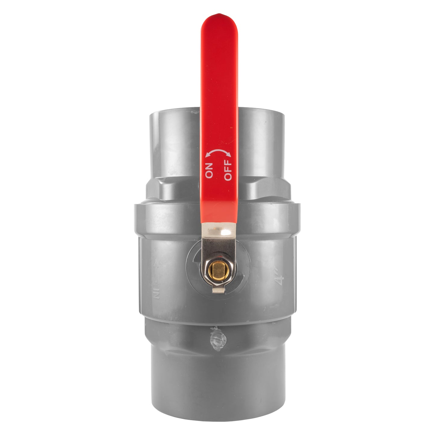 Polypropylene Lever Valve with Stainless Steel Ball, 4"