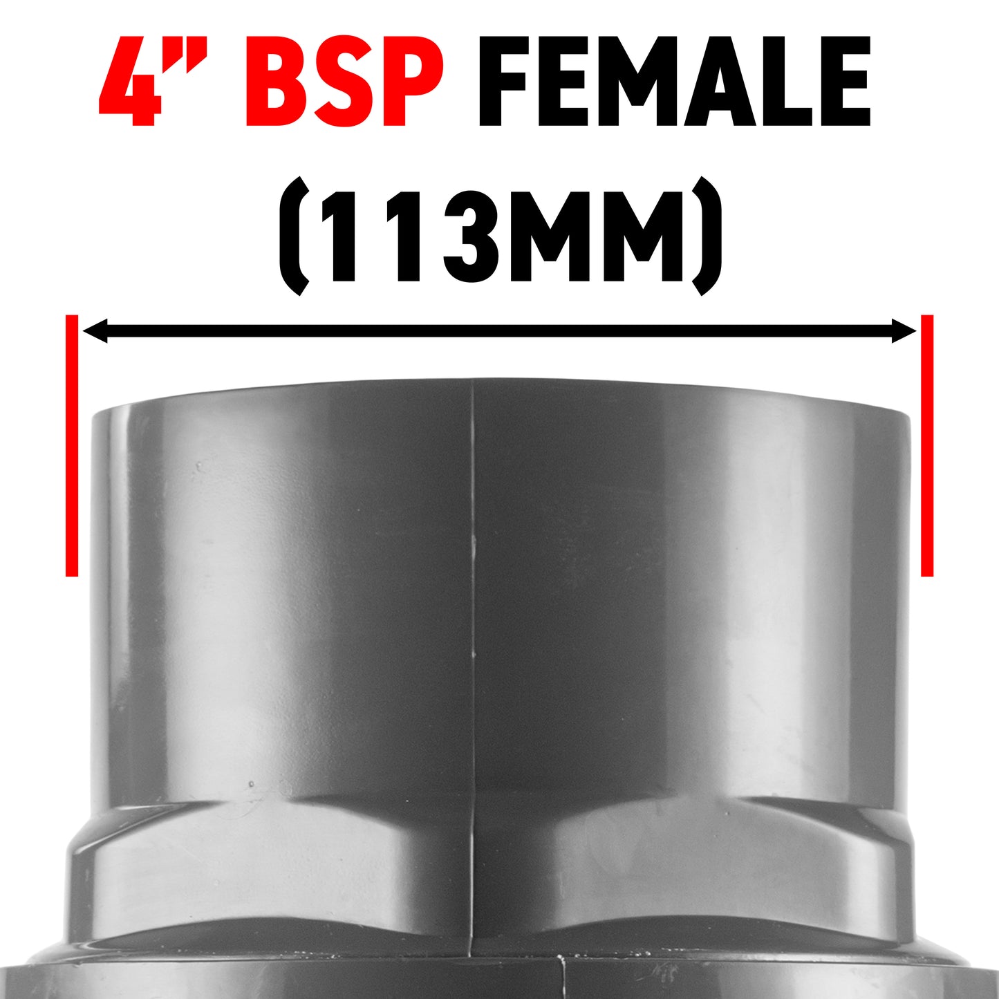 Polypropylene Lever Valve with Stainless Steel Ball, 4"