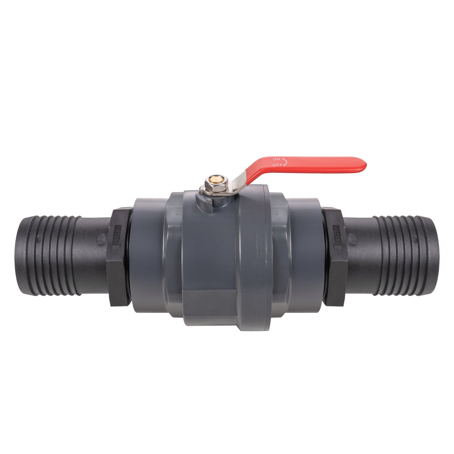 Stainless Steel Ball PP Valve & Barbed Outlet, 4"
