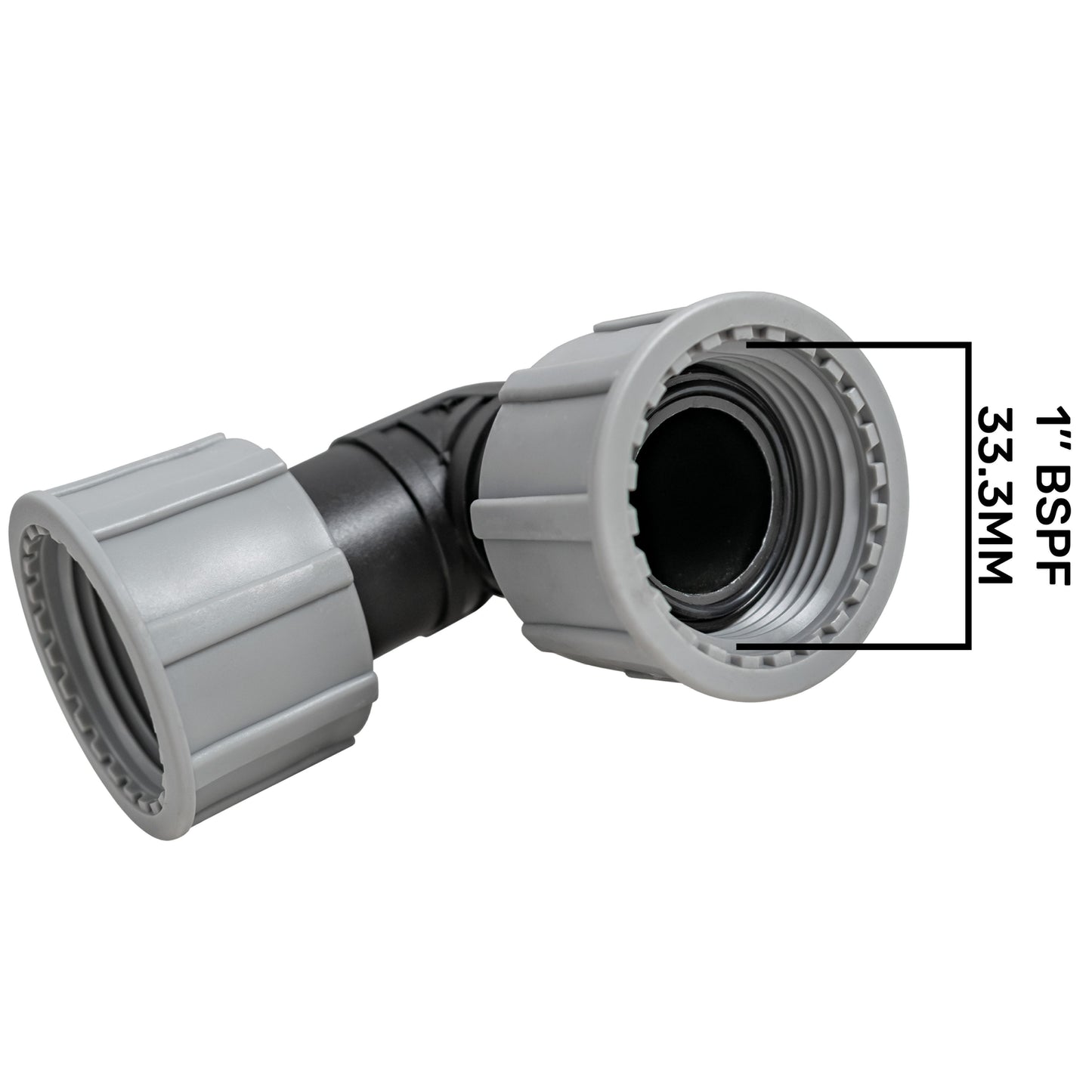 1" BSPF Irrigation Elbow with Swivel Threads