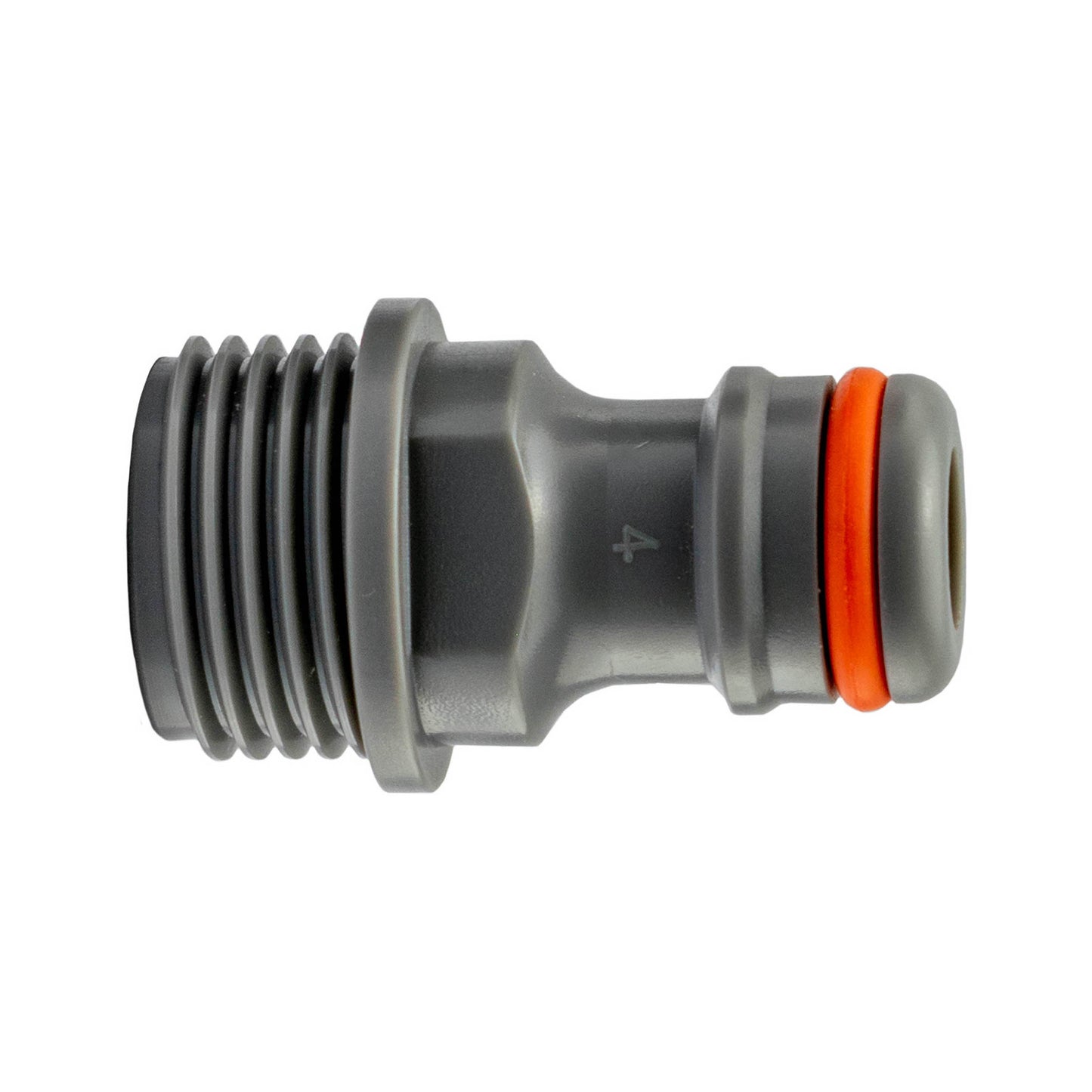 Male Tap Connector – 1/2” BSPM, Grey