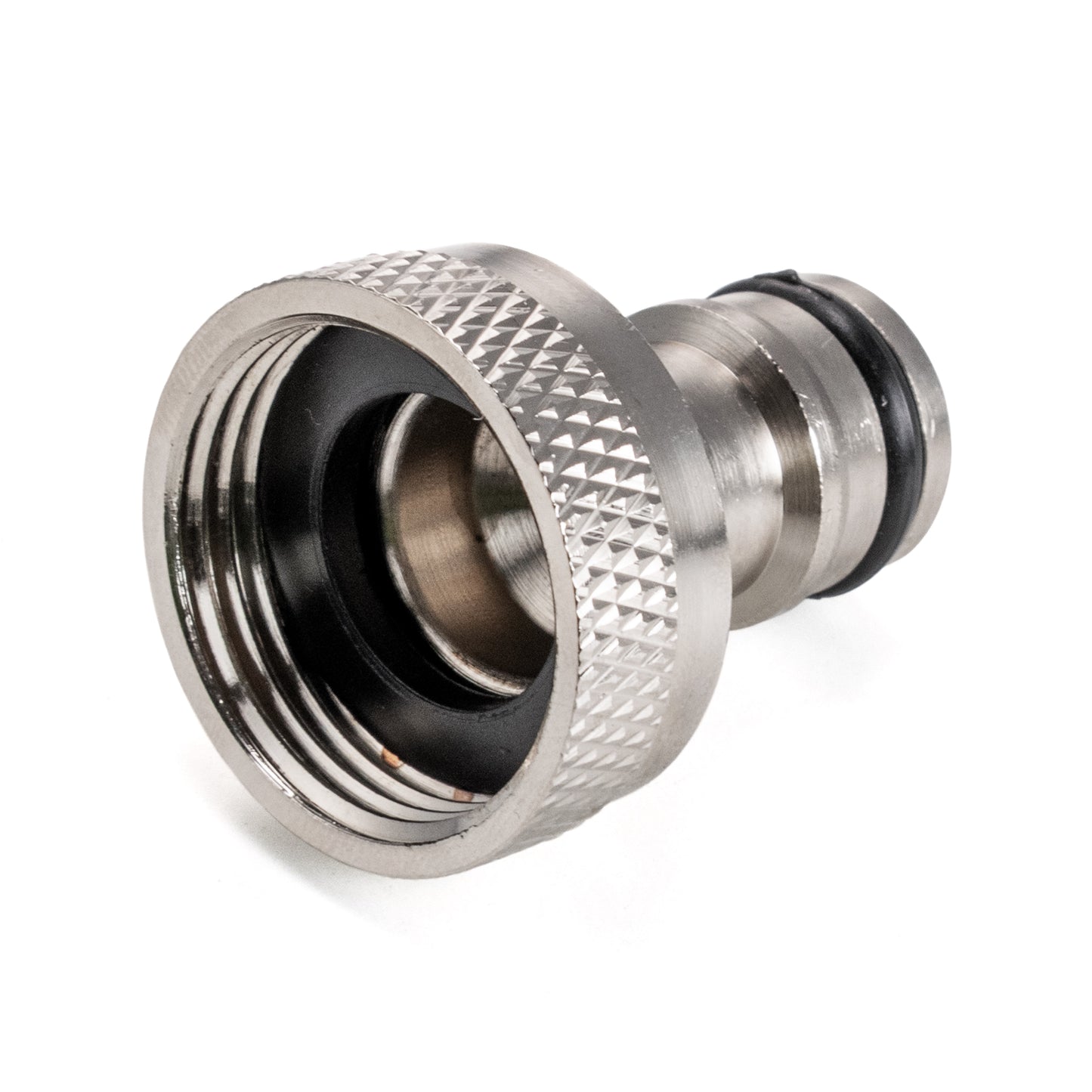 Female Tap Connector – 3/4” BSPF, Nickel Plated Brass