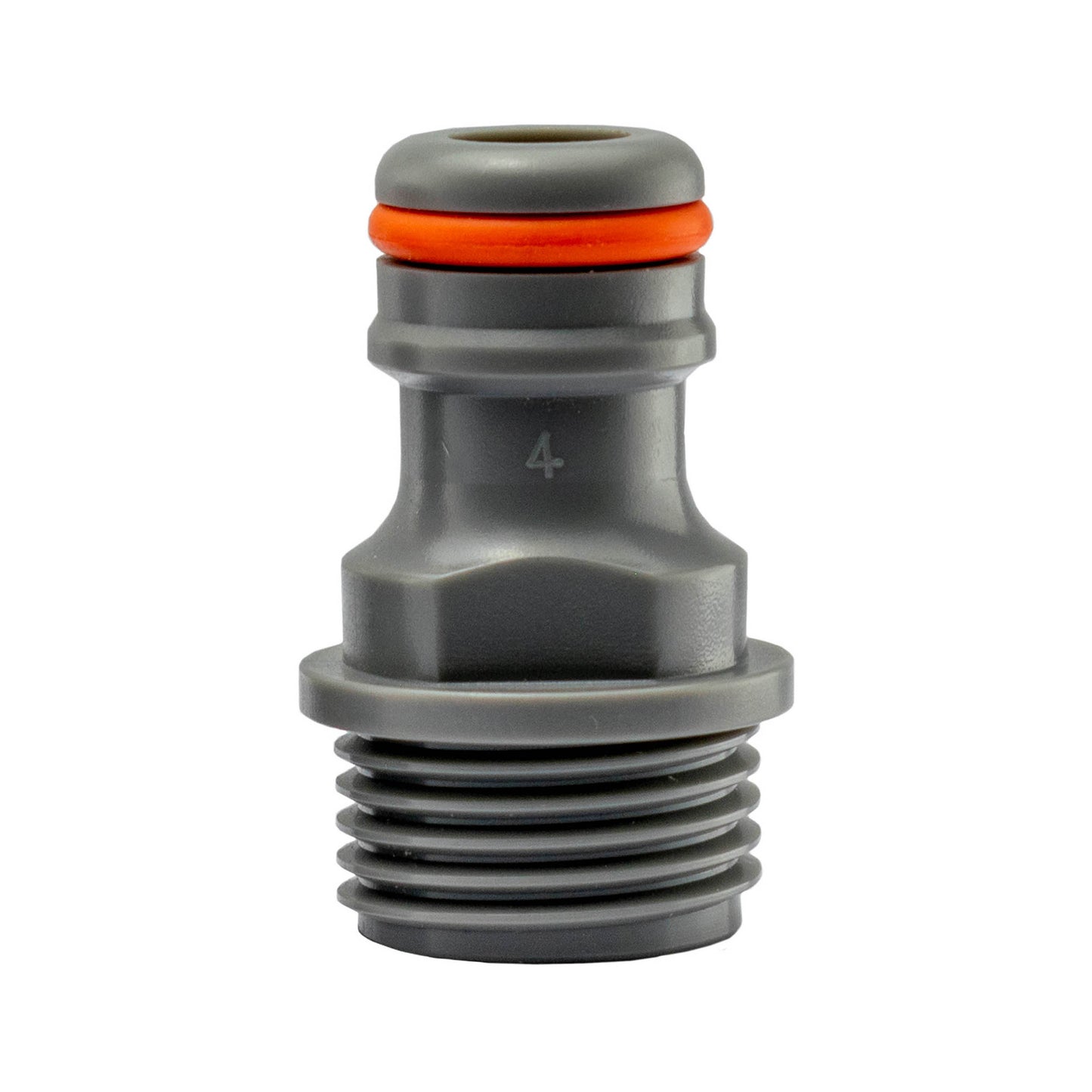 Male Tap Connector – 3/4” BSPM, Grey