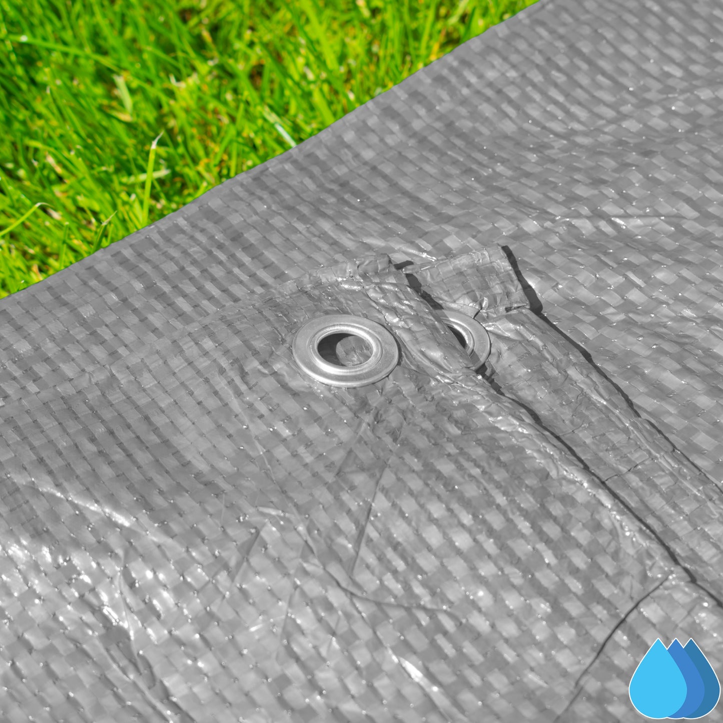 1.5m x 2m Grey Tarpaulins, S-Grade 50 GSM