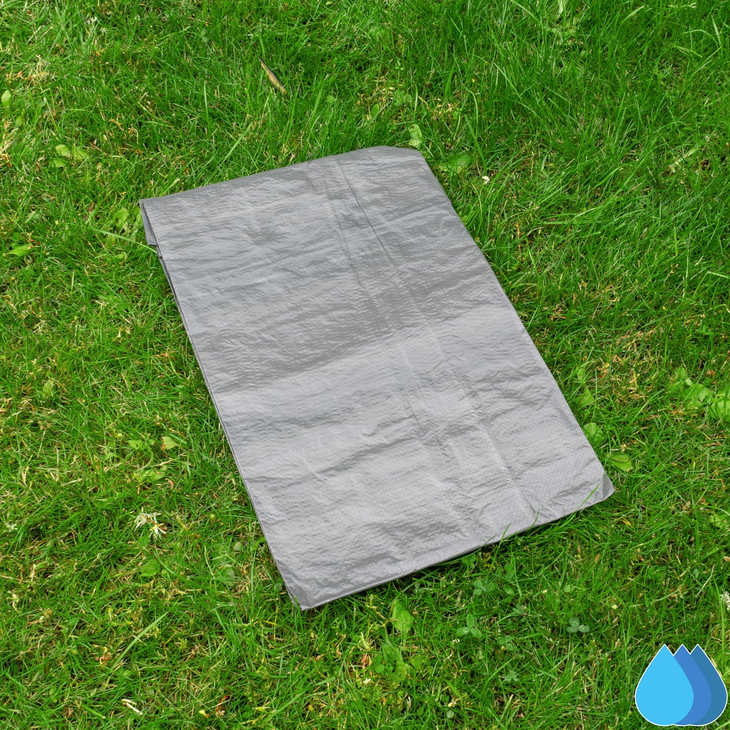 1.5m x 2m Grey Tarpaulins, S-Grade 50 GSM