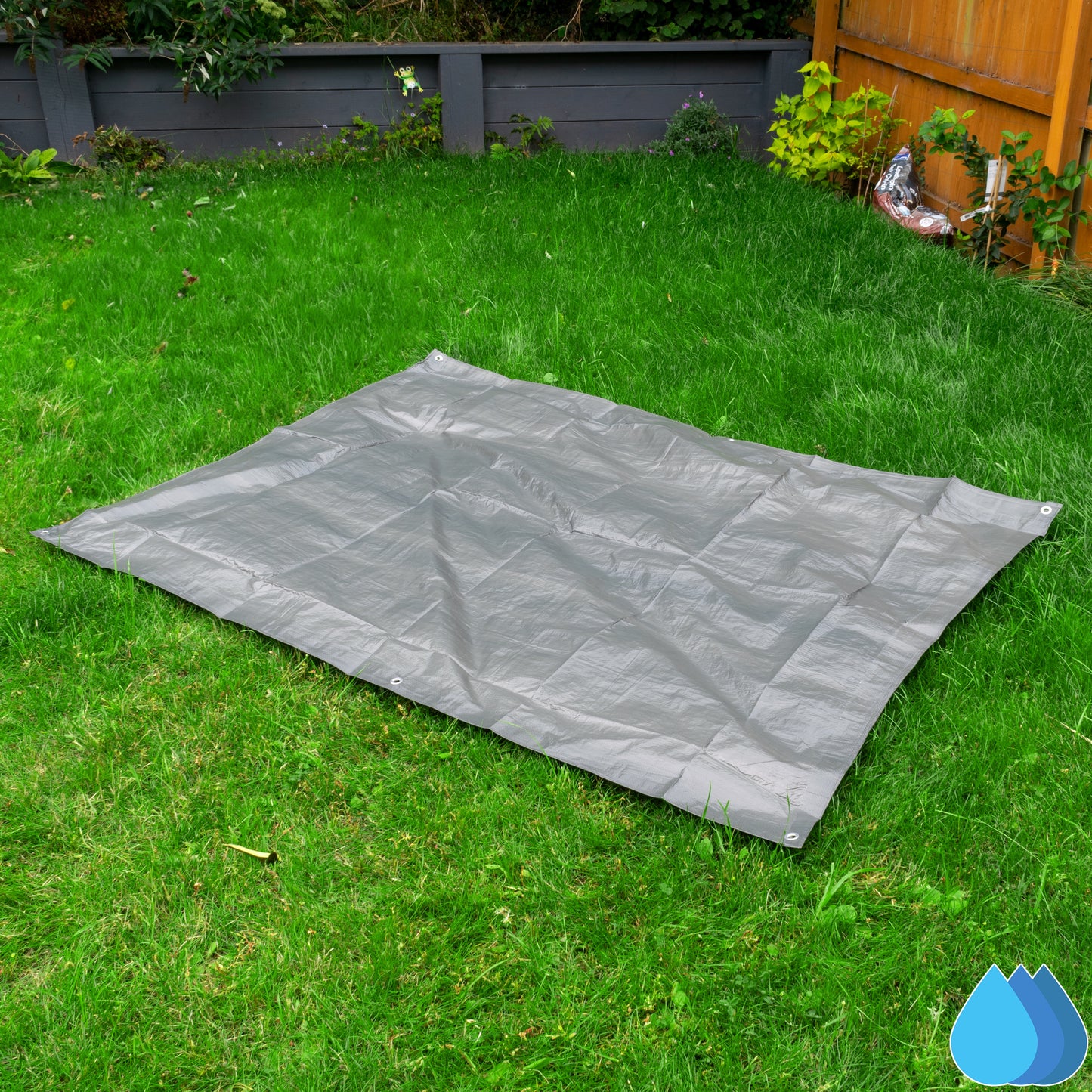1.5m x 2m Grey Tarpaulins, S-Grade 50 GSM