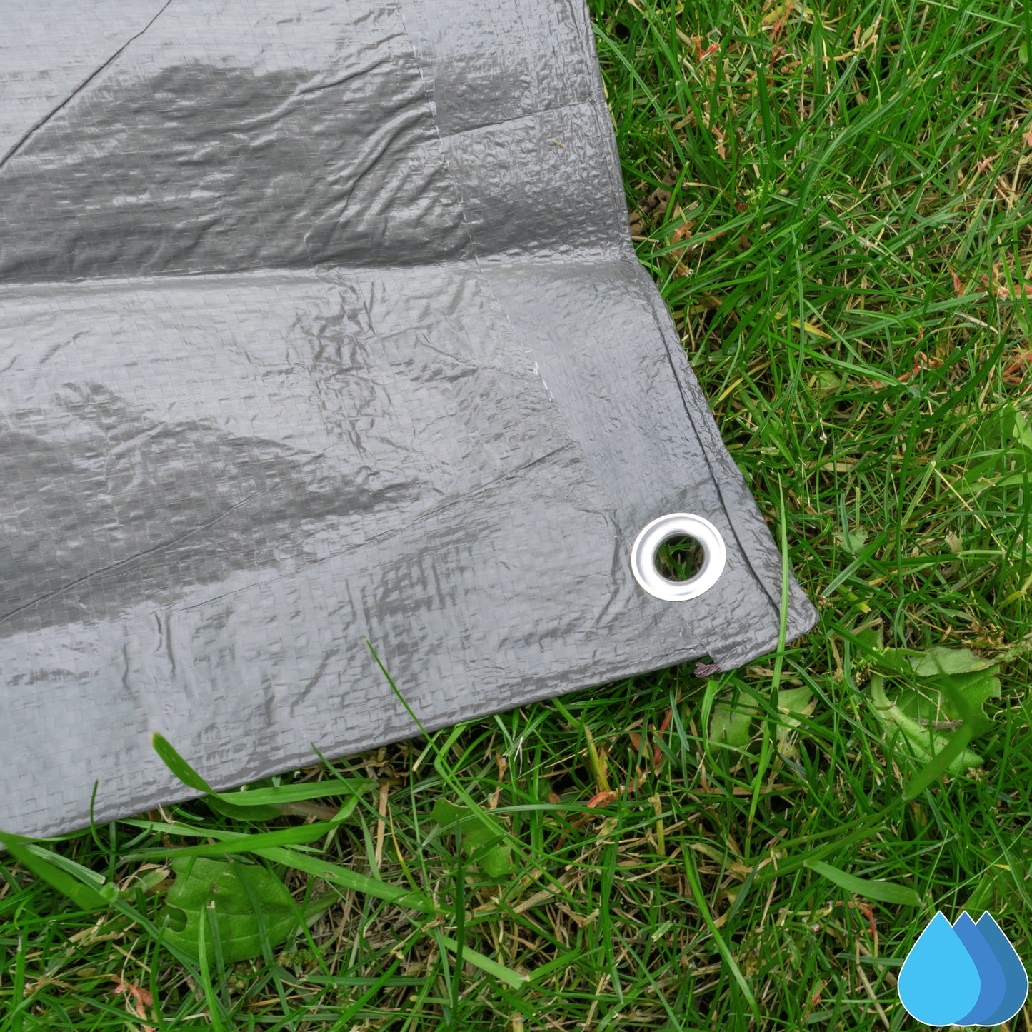 1.5m x 2m Grey Tarpaulins, S-Grade 50 GSM