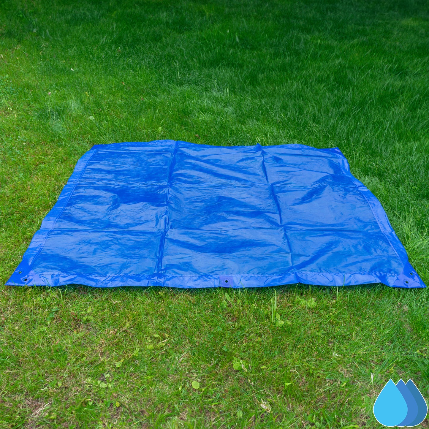 3m x 4m Blue LLDPE Tarpaulins, M-Grade 100 GSM