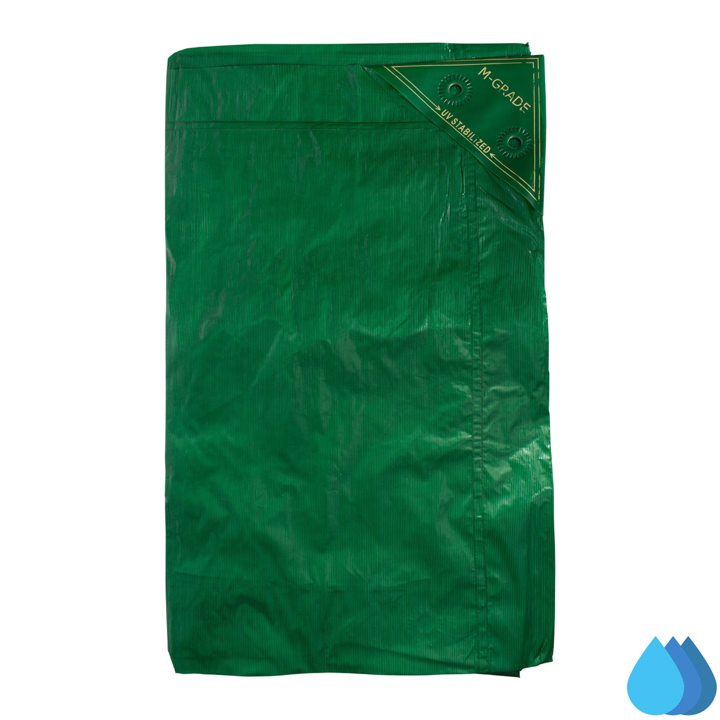 2m x 3m Green LLDPE Tarpaulins, M-Grade 100 GSM