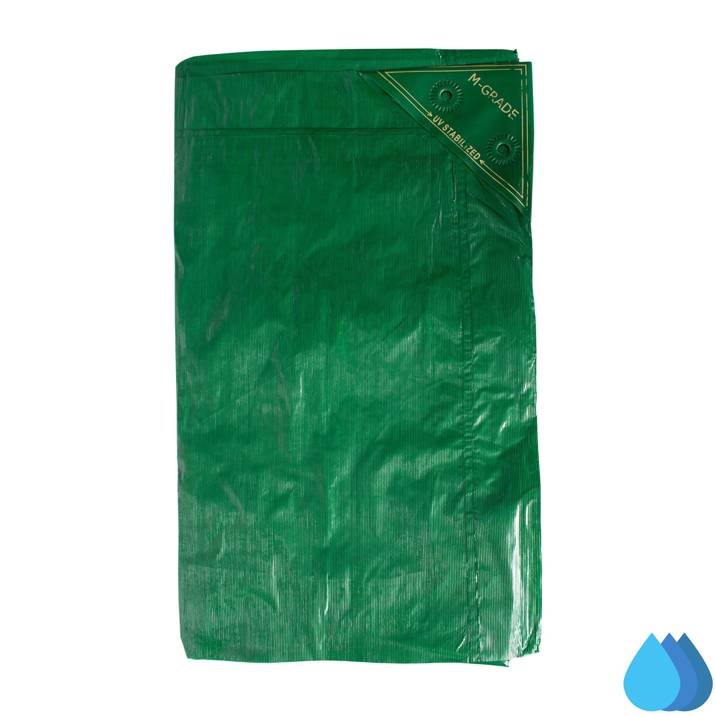 2m x 3m Green LLDPE Tarpaulins, M-Grade 100 GSM
