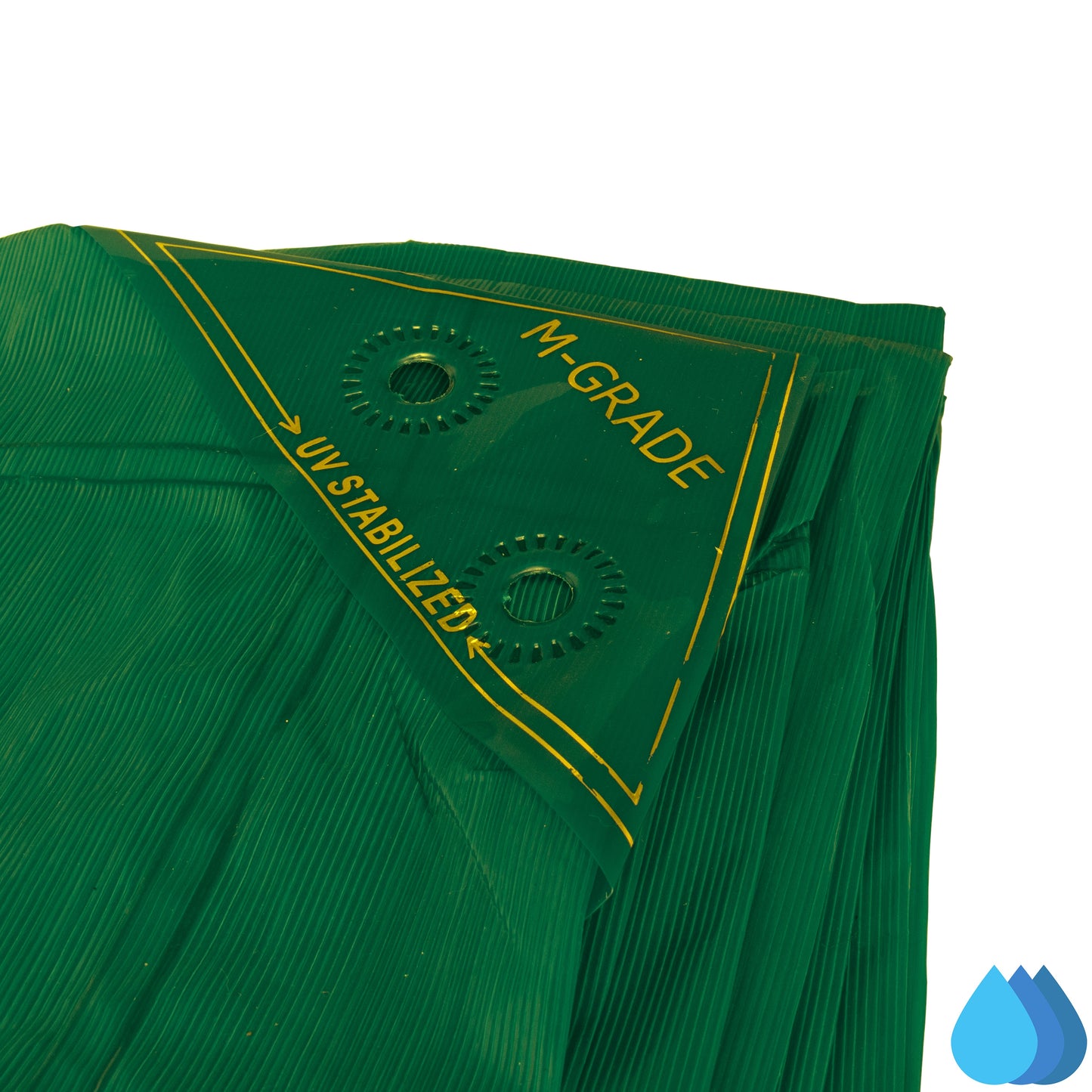 2m x 3m Green LLDPE Tarpaulins, M-Grade 100 GSM