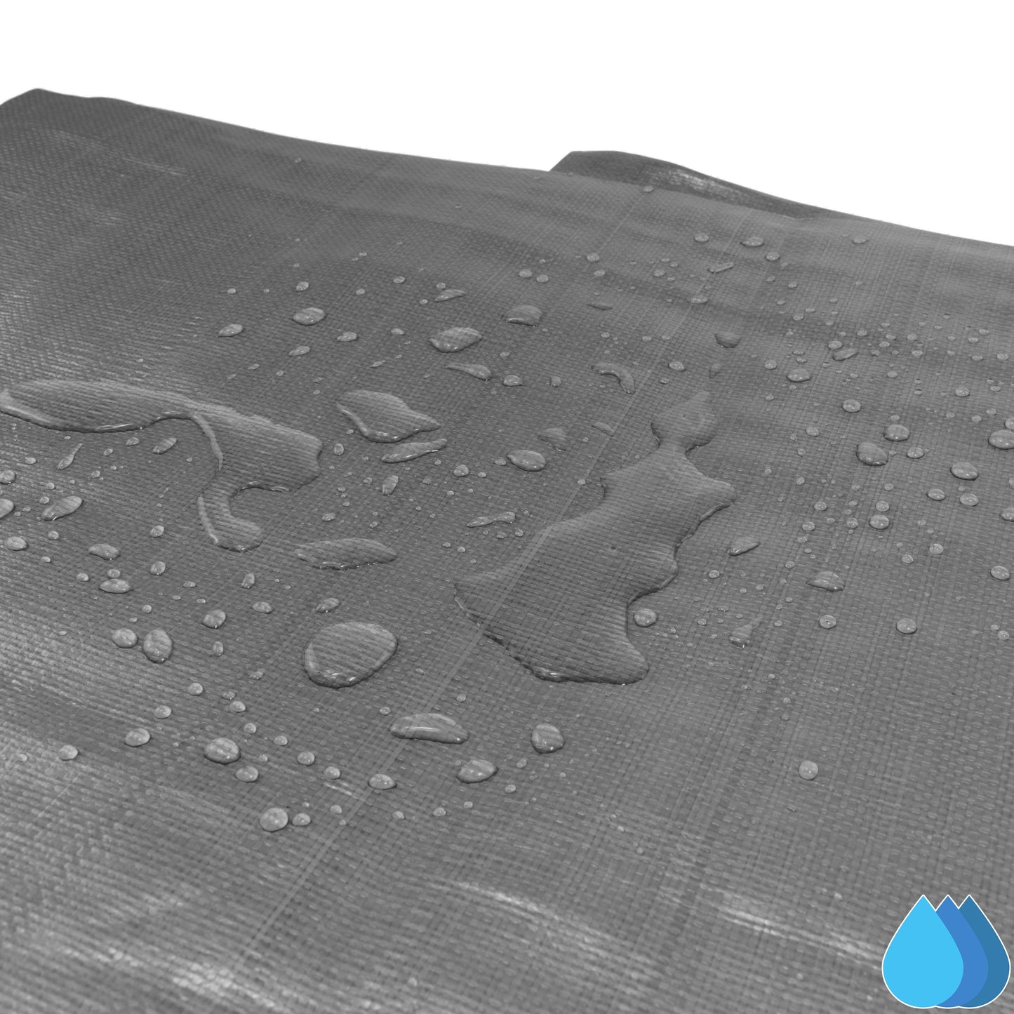 2m x 4m Grey Tarpaulins, L-Grade 200 GSM