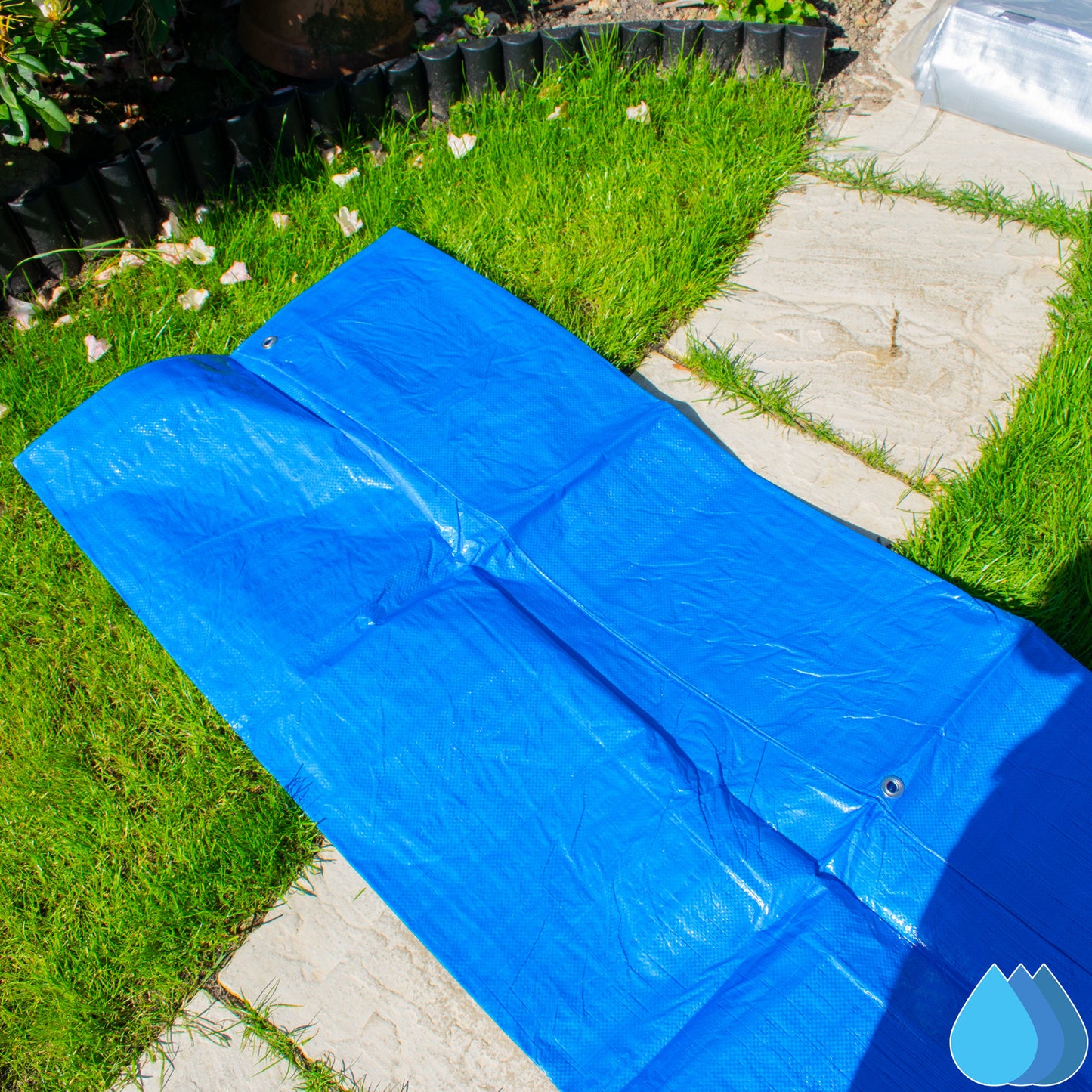 2m x 2m Blue Tarpaulins, S-Grade 50 GSM